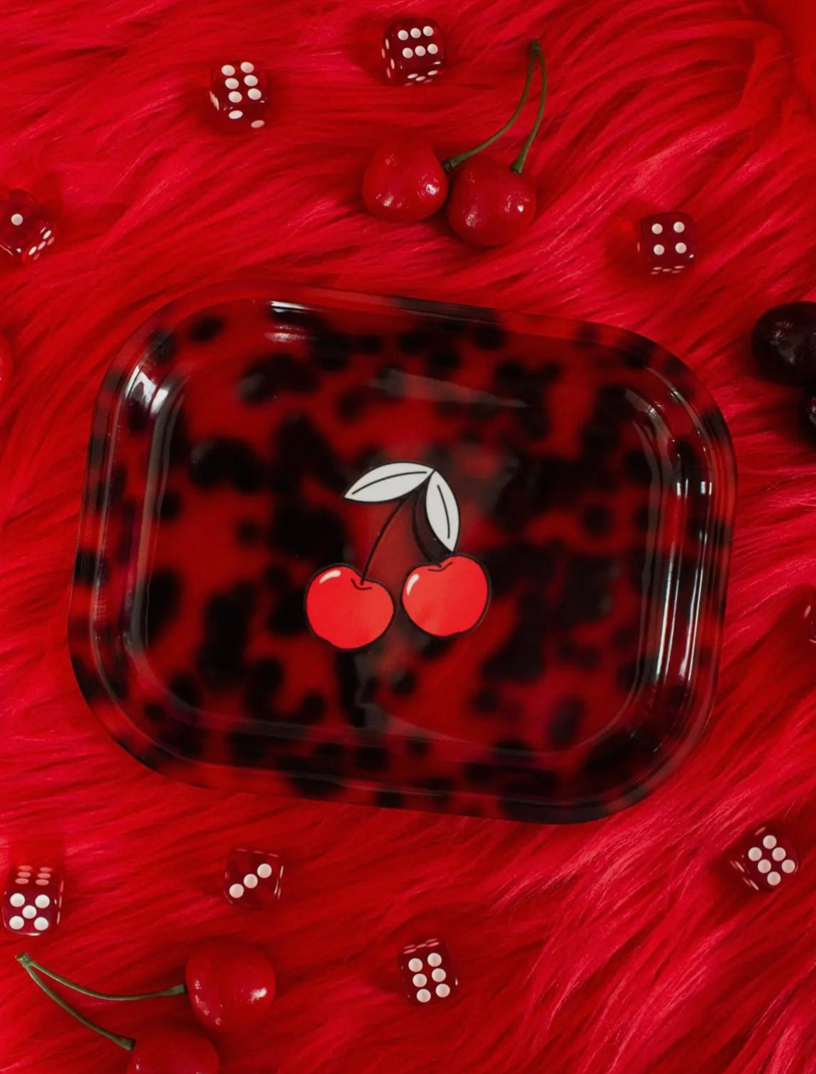 Cherry Acrylic Ash Tray