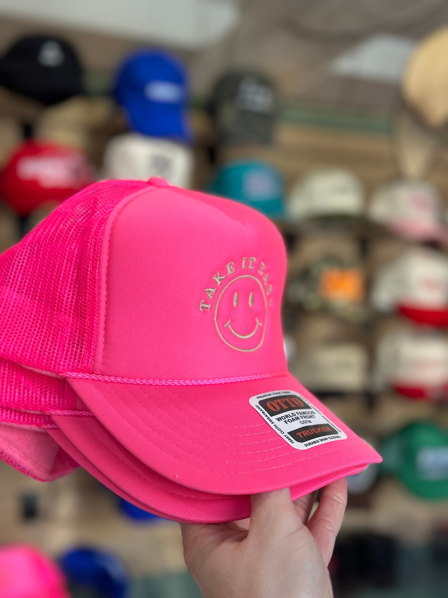 Take It Easy SnapBack - Hot Pink
