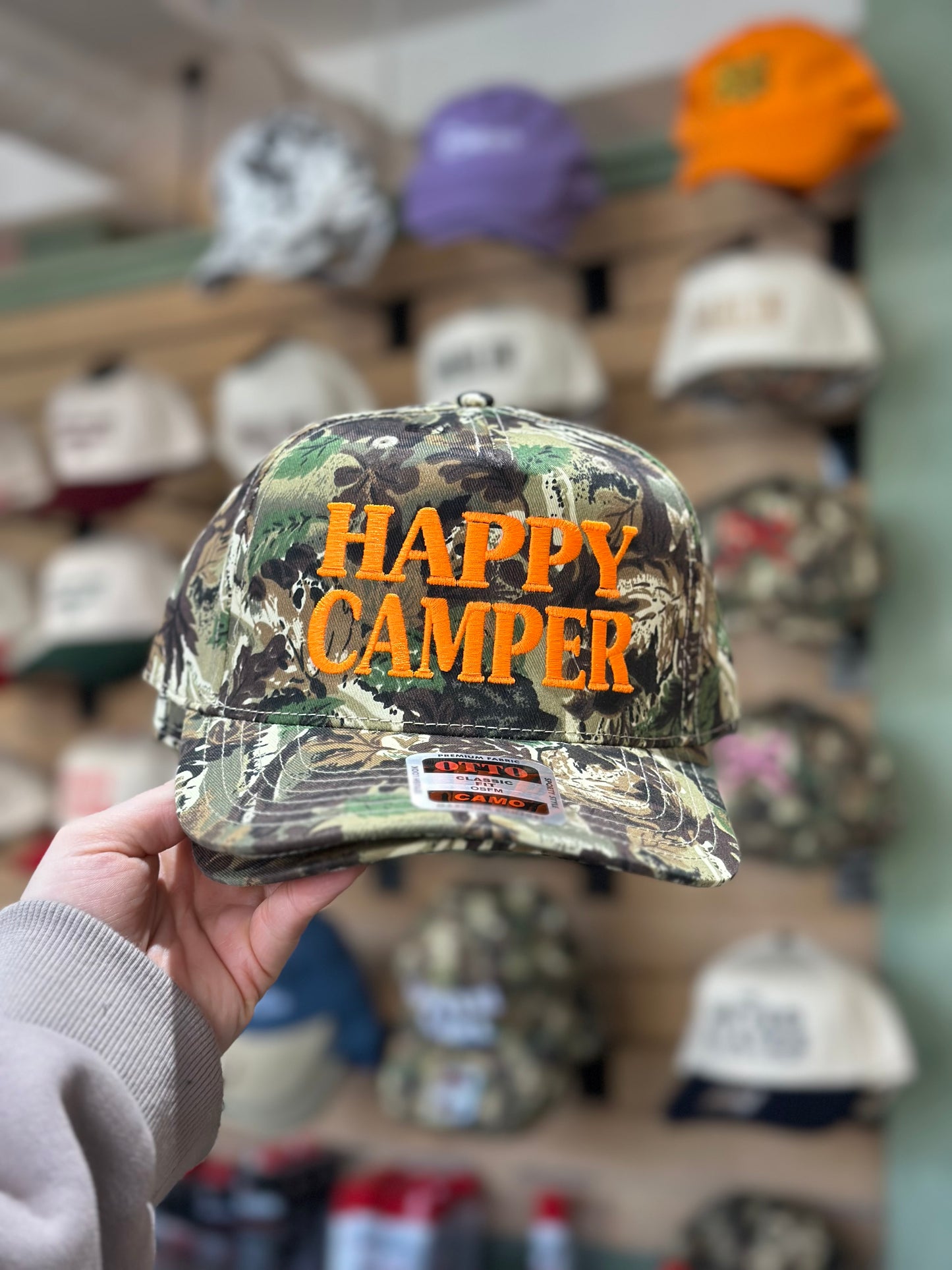 Happy Camper Camo SnapBack