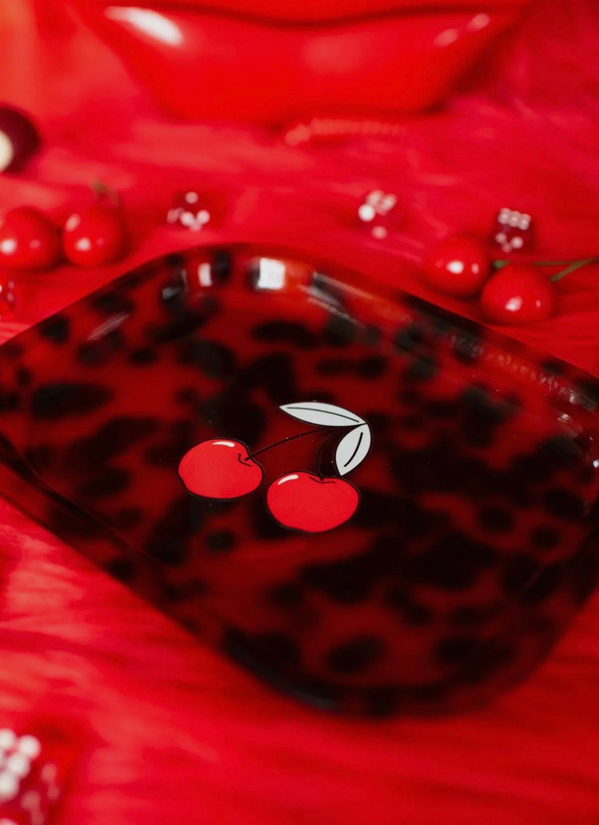 Cherry Acrylic Ash Tray