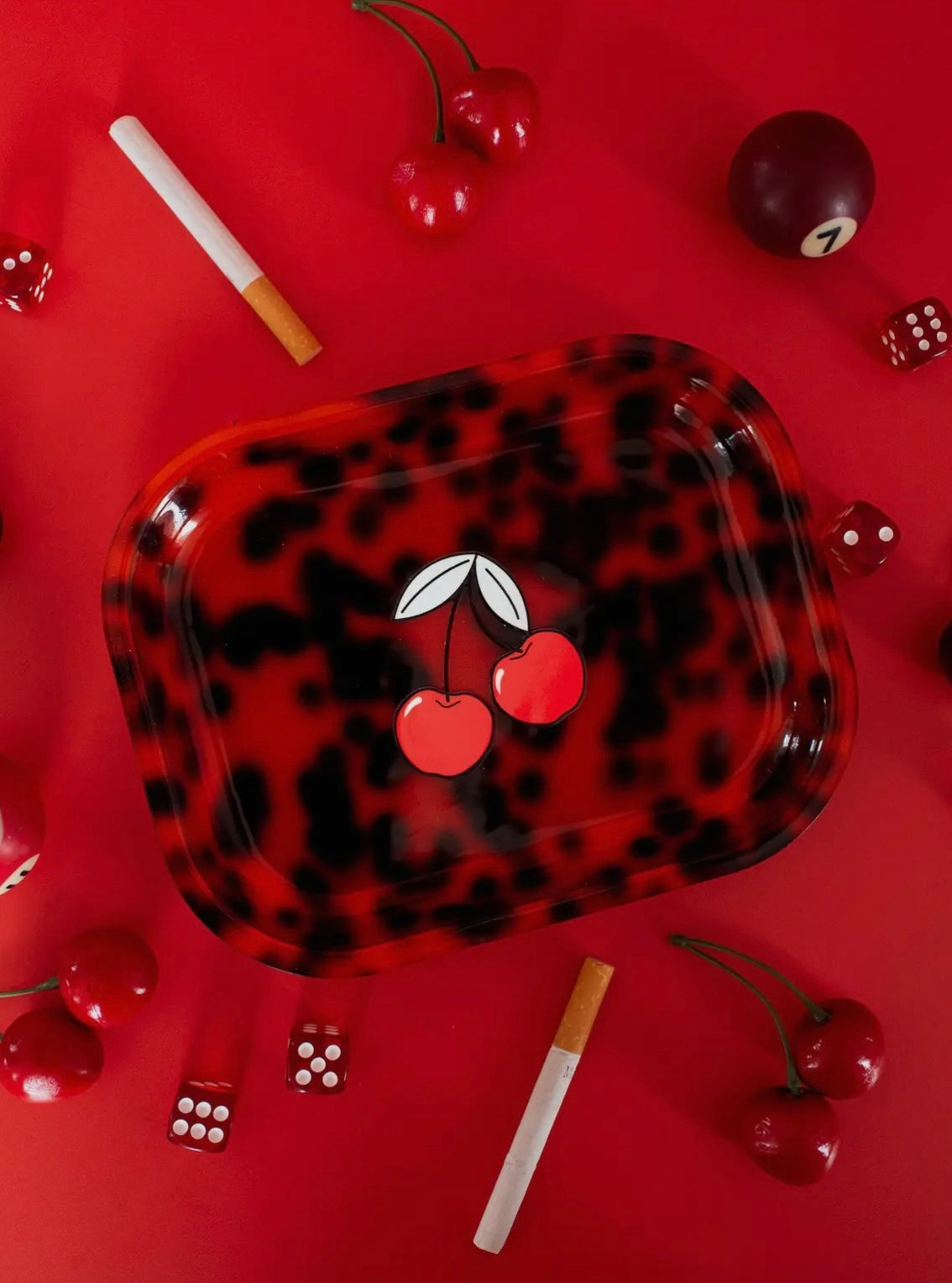 Cherry Acrylic Ash Tray
