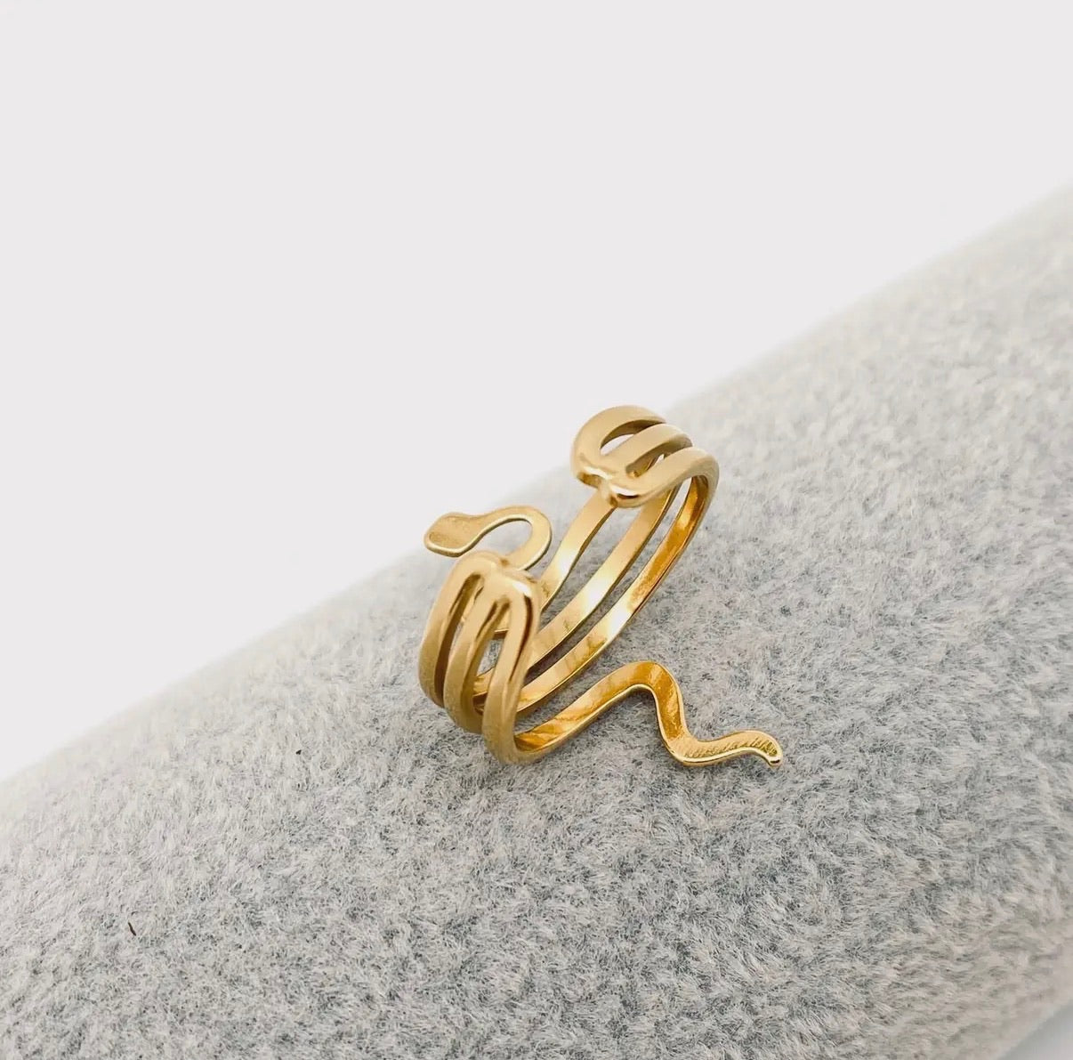 Wrapped Around Snake Adjustable Ring