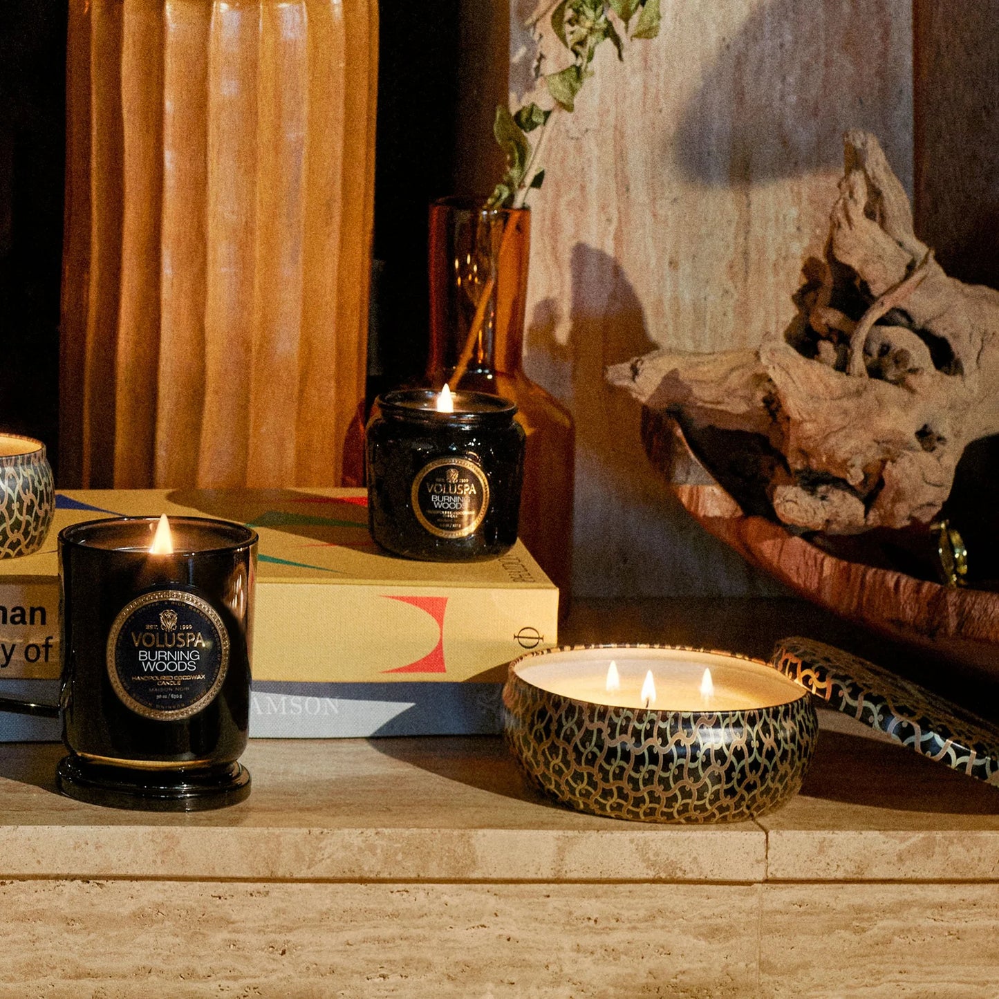 Voluspa Burning Woods Candle - * Multiple Sizes *
