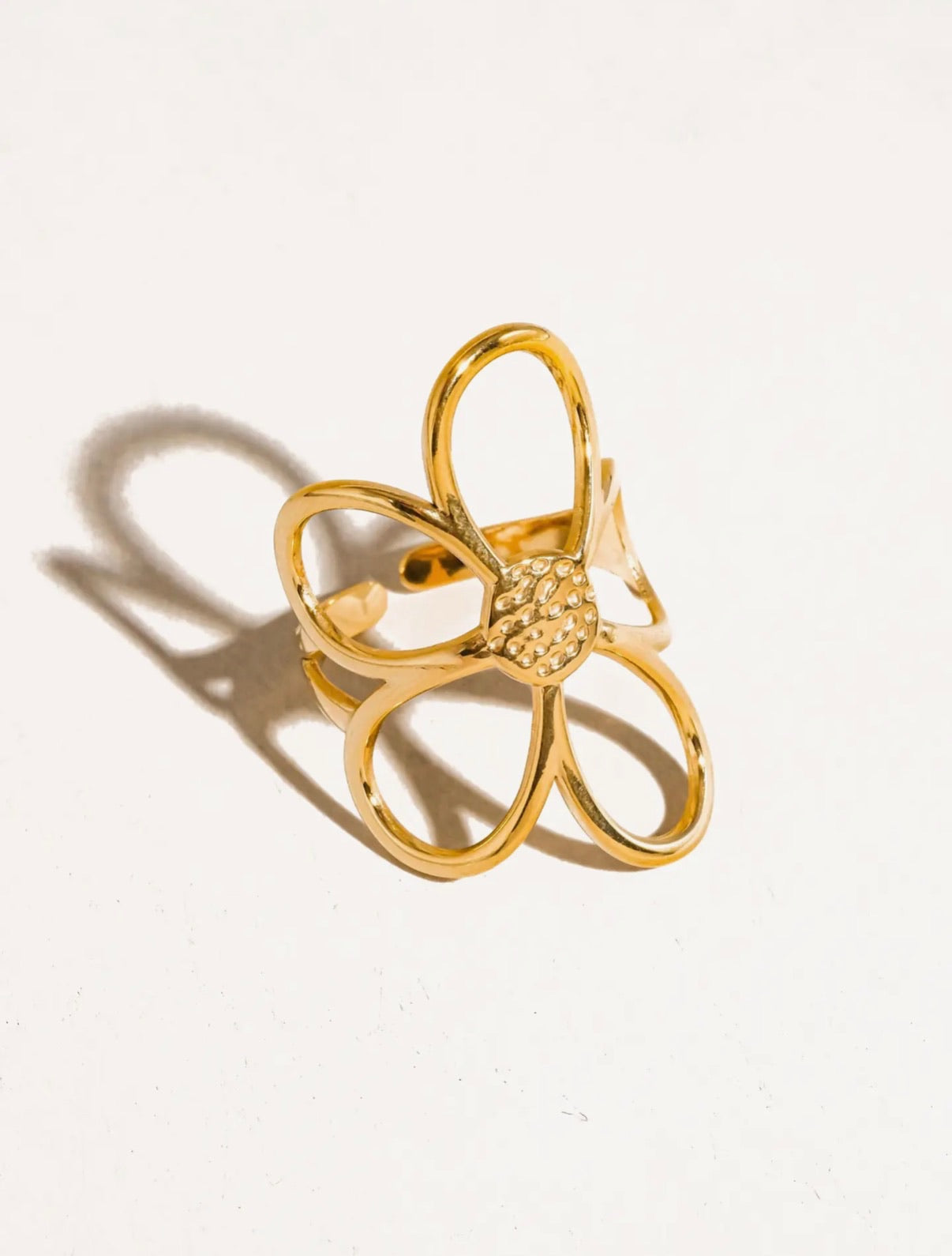 Isolde 18K Non-Tarnish Large Floral Ring
