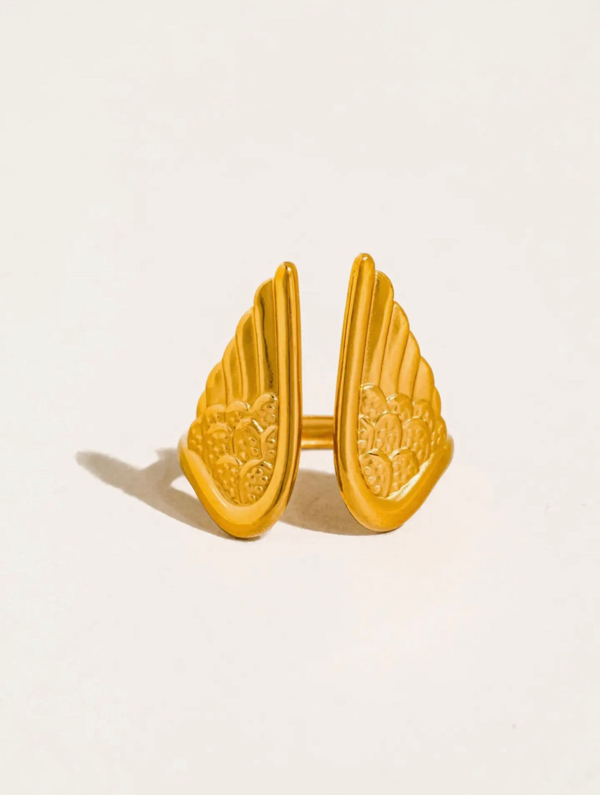 Silvane 18K Gold Non-Tarnish Angel Wing Ring - * 2 Colors *