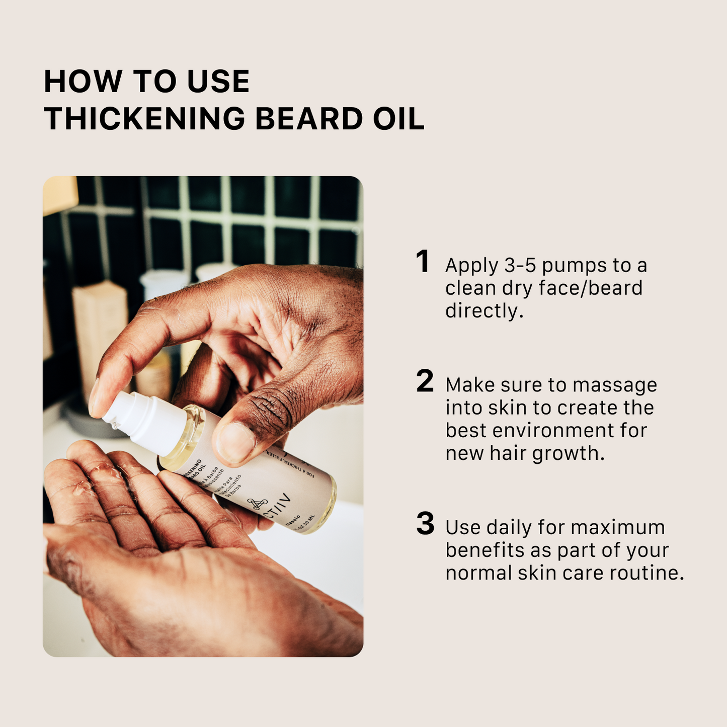ACT/IV Thickening Beard Oil - *2 Scents*