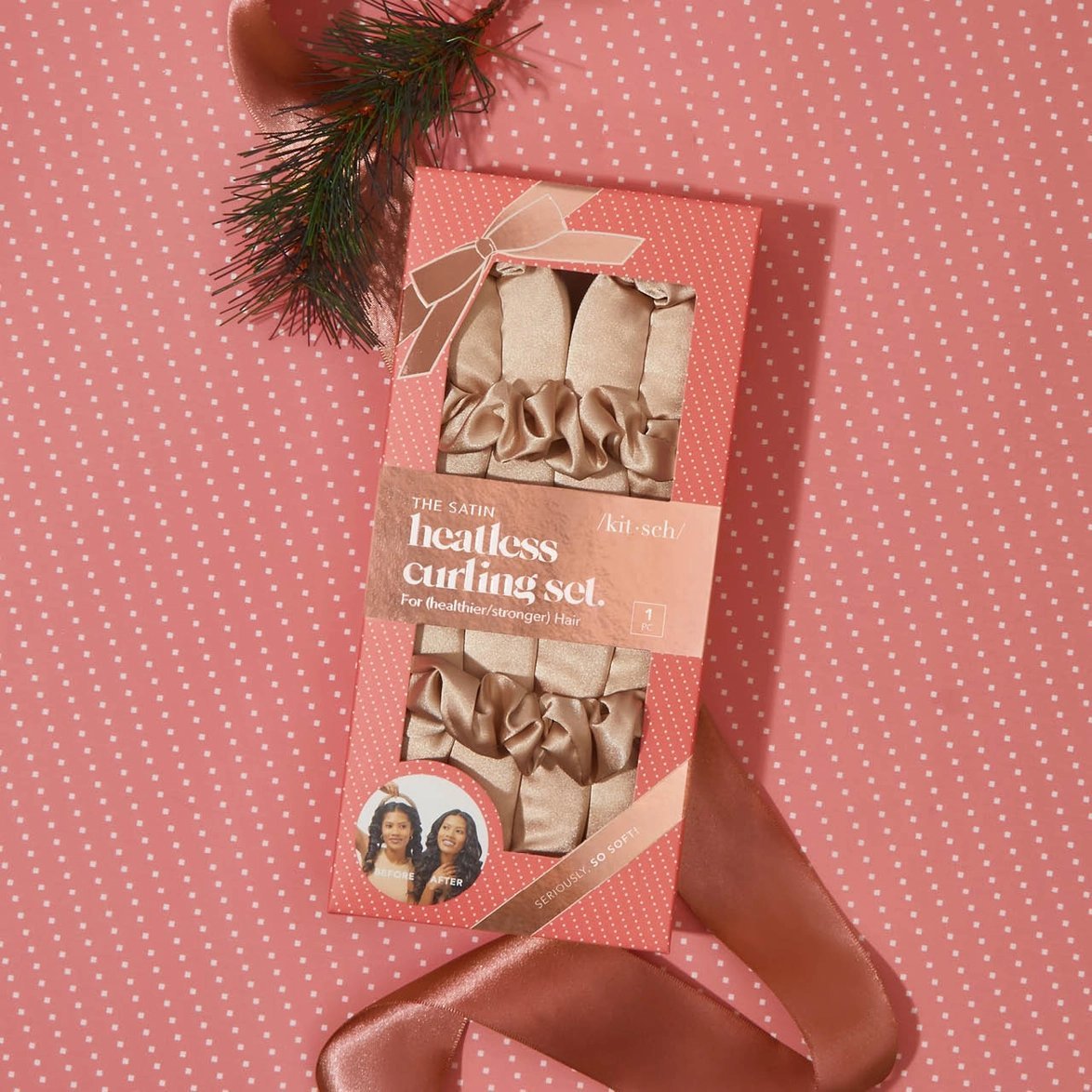 Kitsch Holiday Satin Heatless Curling Set