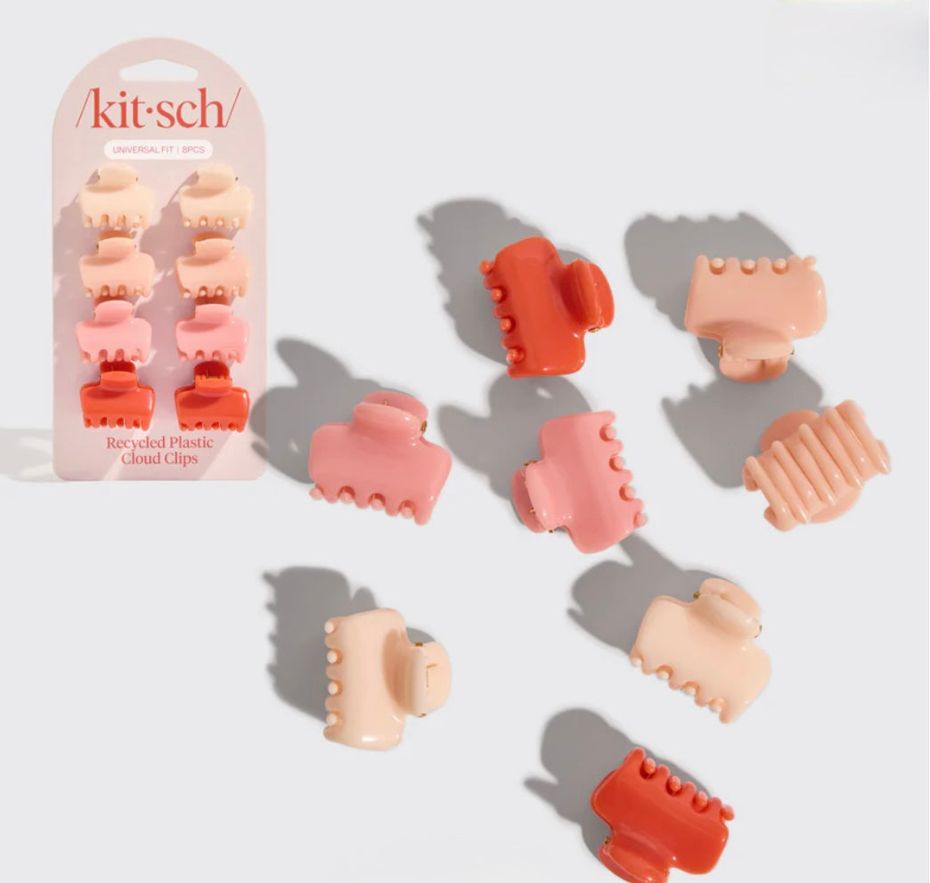 Kitsch Cherry Blossom Cloud Claw Clips 8pc Set- Mini