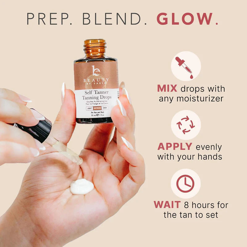 Beauty by Earth Self Tanner Drops- * 2 Shades *