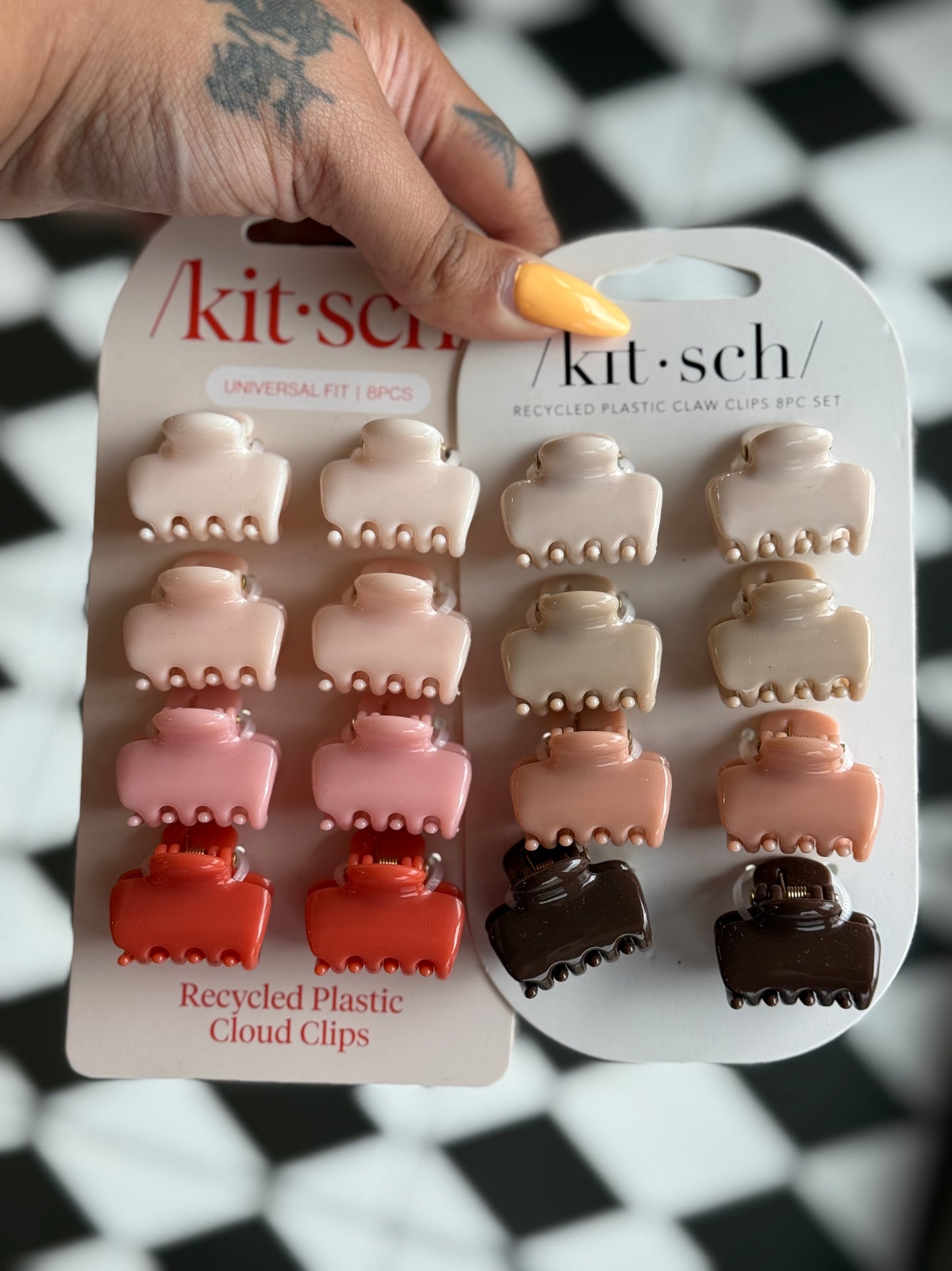 Kitsch Cherry Blossom Cloud Claw Clips 8pc Set- Mini