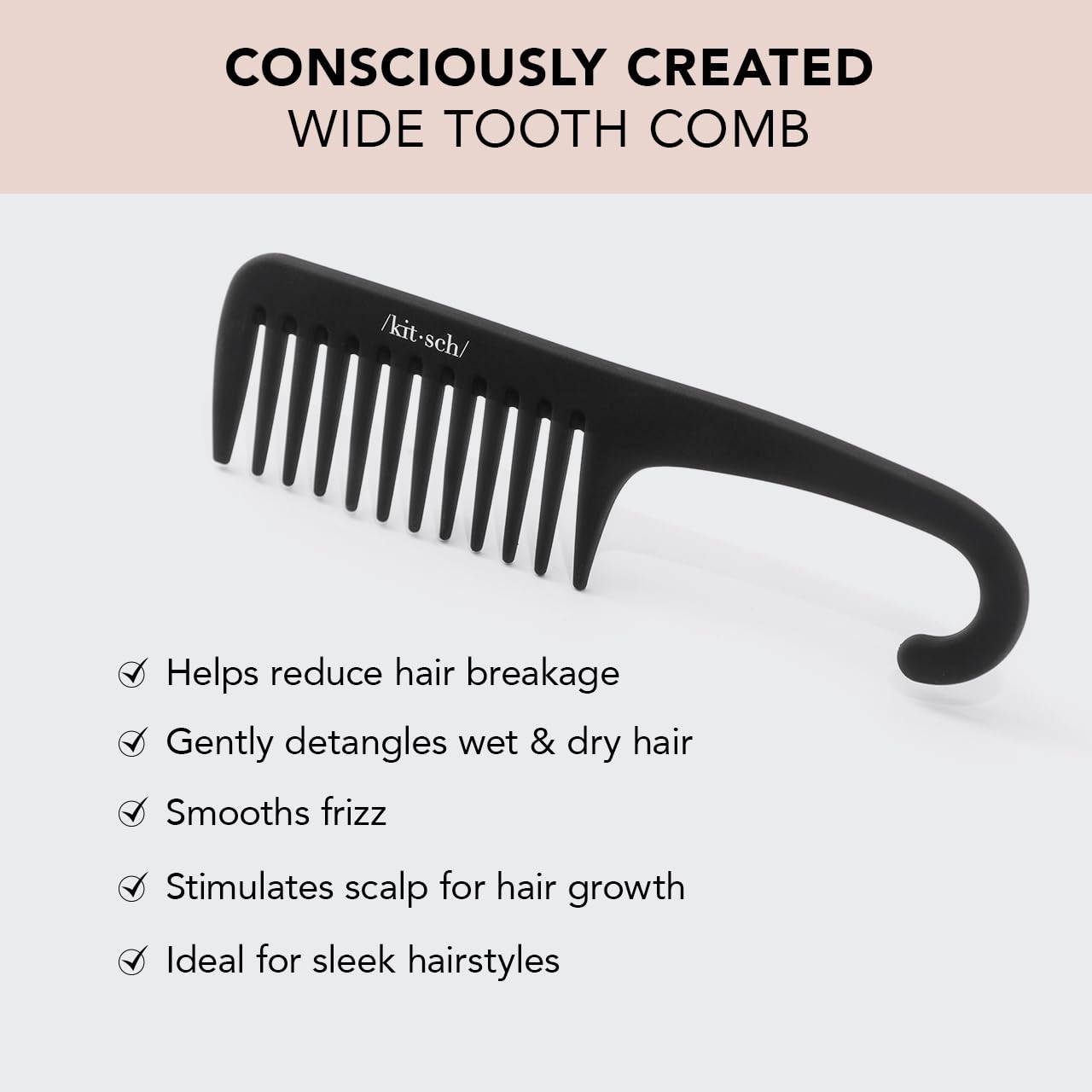 Kitsch Wide Tooth Detangler Comb