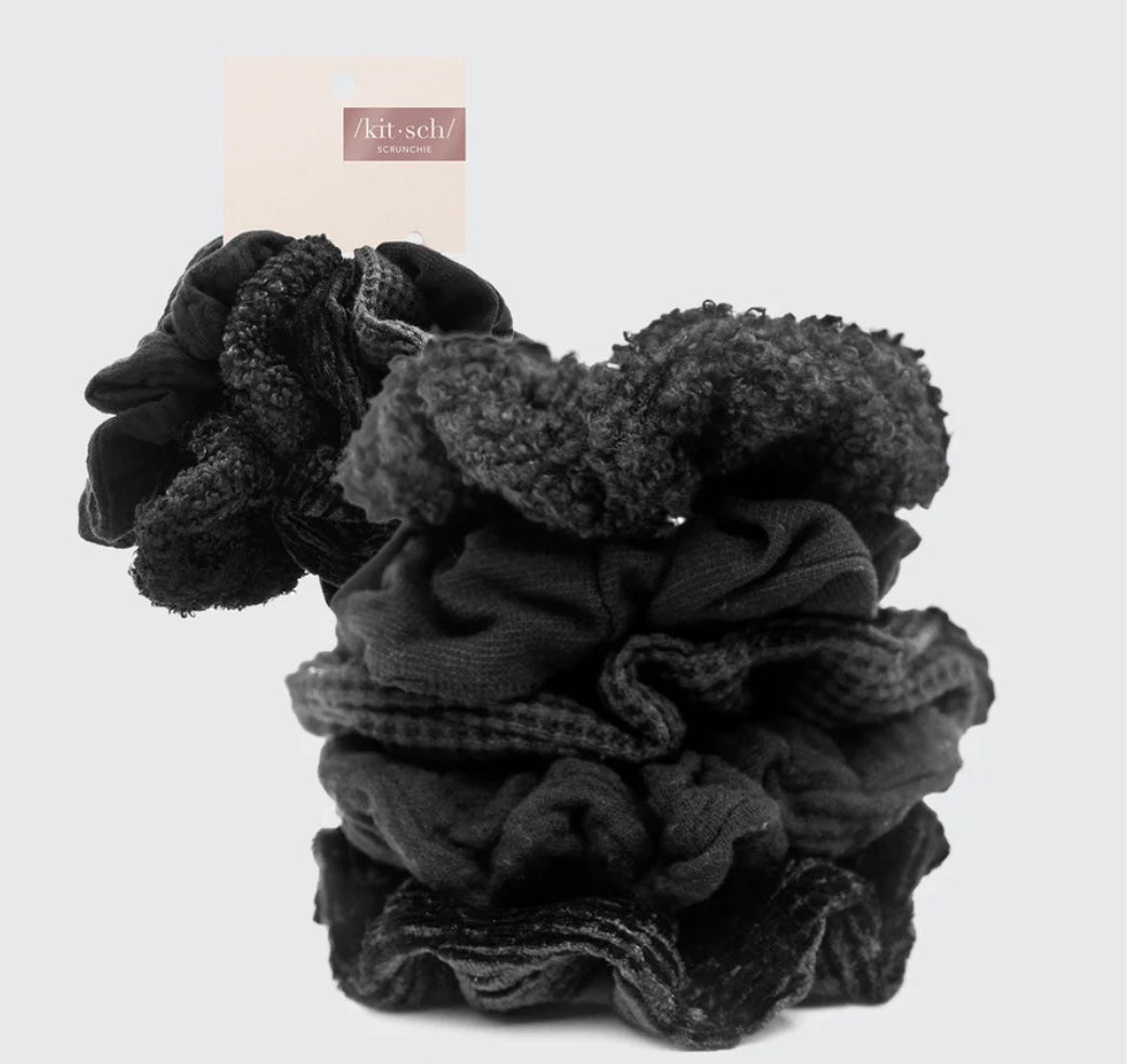 Kitsch Assorted Texture Scrunchies 5pc
