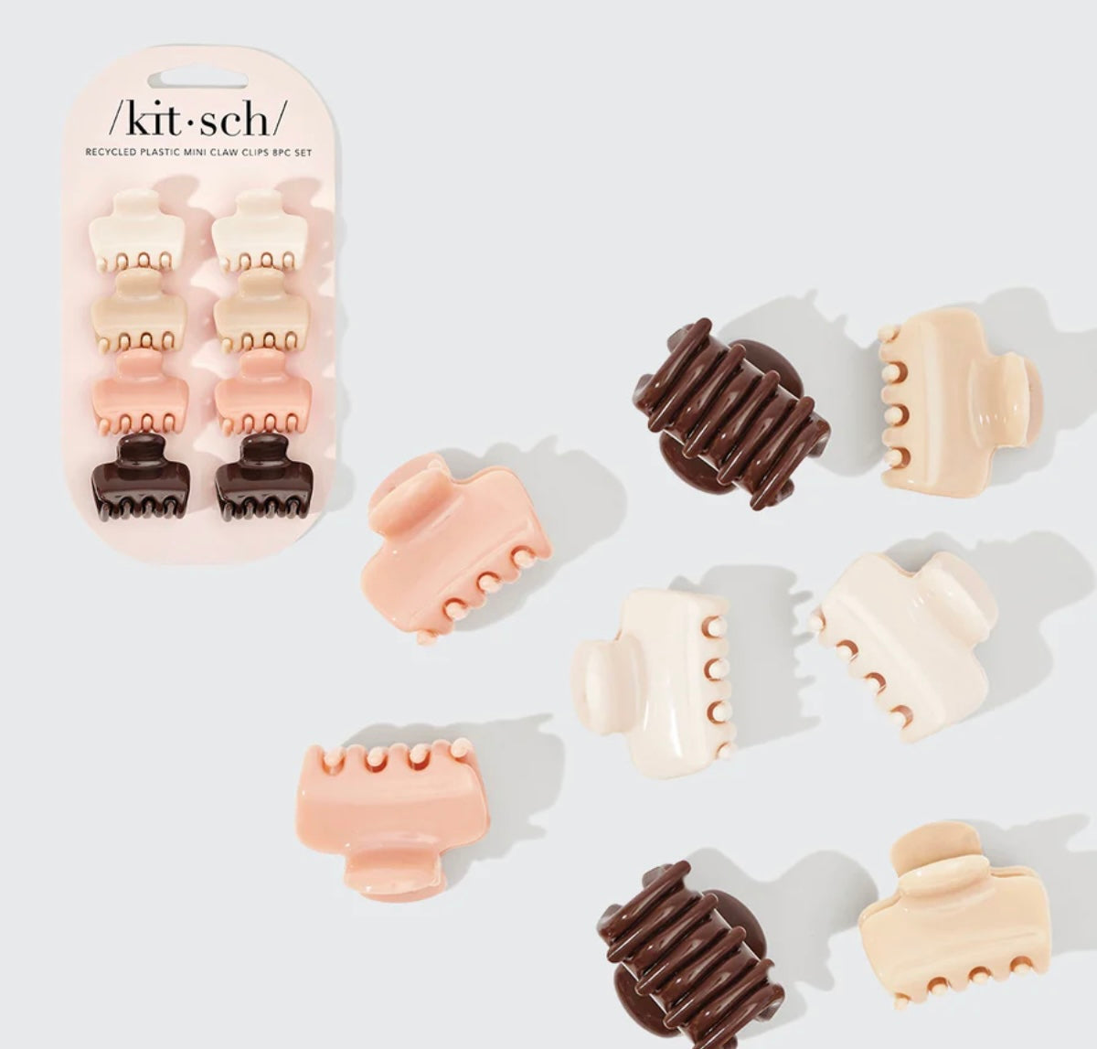 Kitsch Cherry Blossom Cloud Claw Clips 8pc Set- Mini