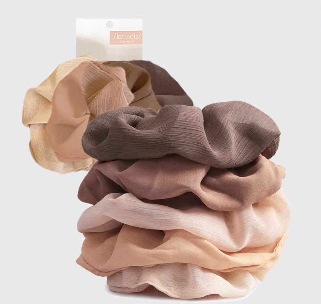 Kitsch Crepe Scrunchies 5pc