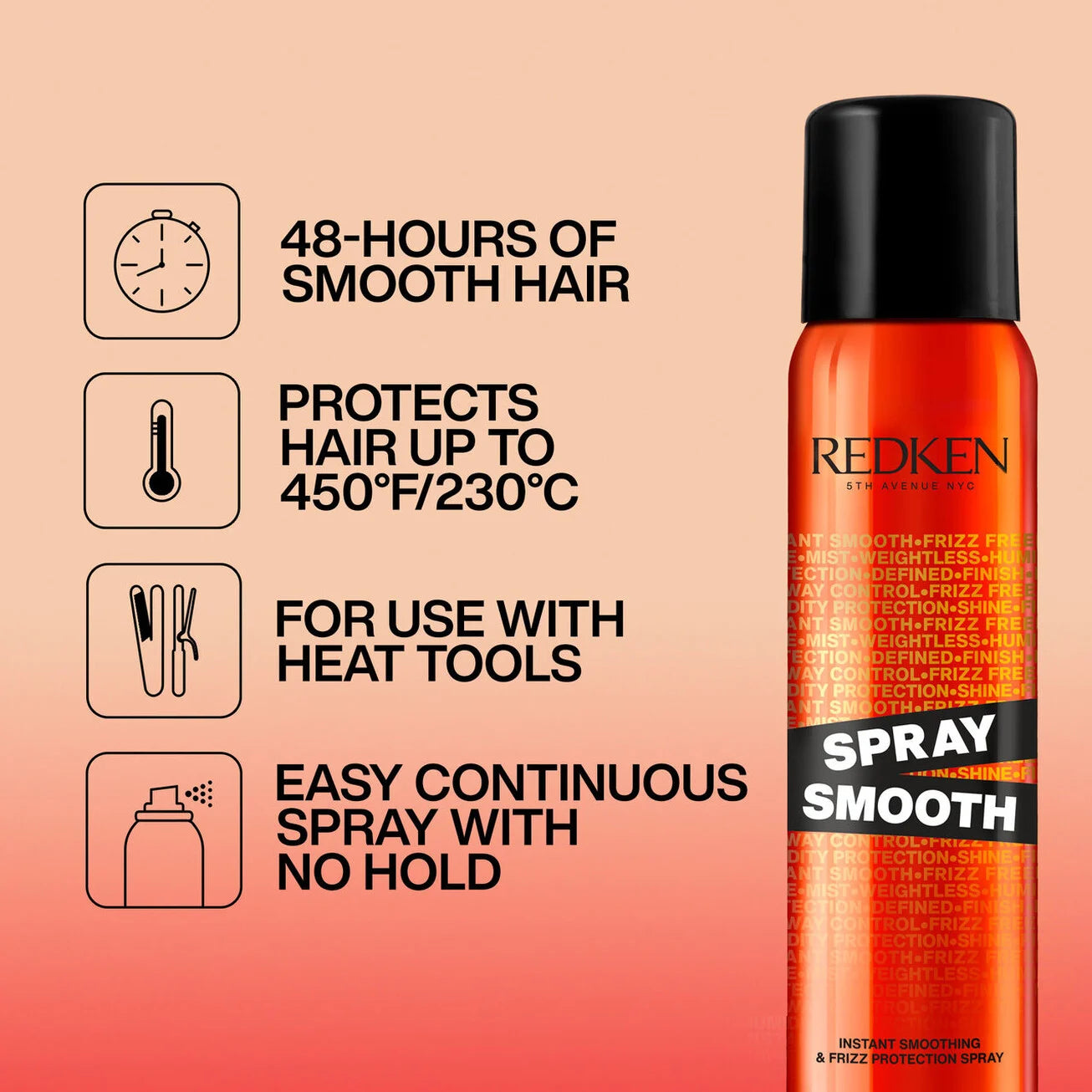 Redken Spray Smooth: Smoothing & De-Frizzing Protectant Spray