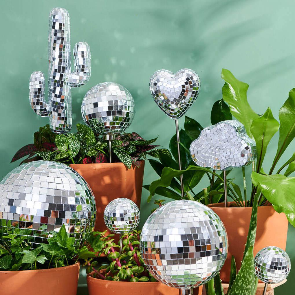Disco Ball Decorative Plant Stakes- * Multiple Shapes *