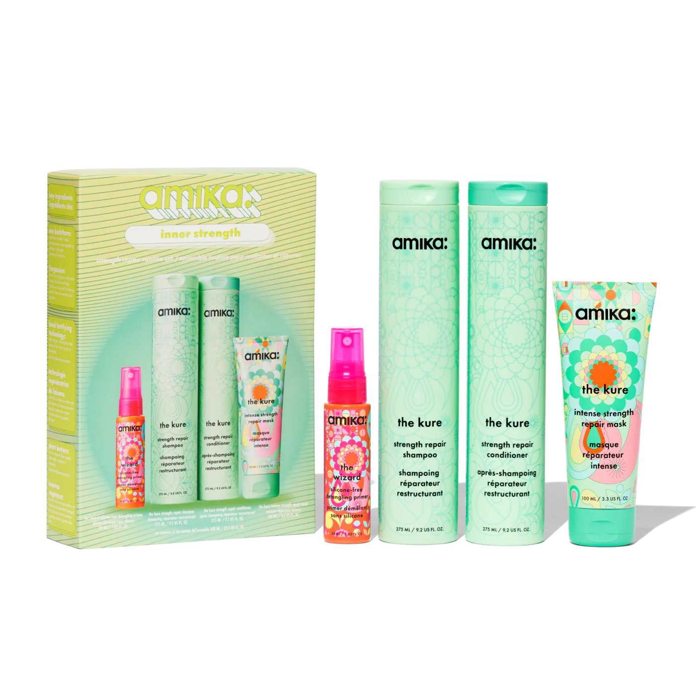 amika inner strength: strength repair routine set