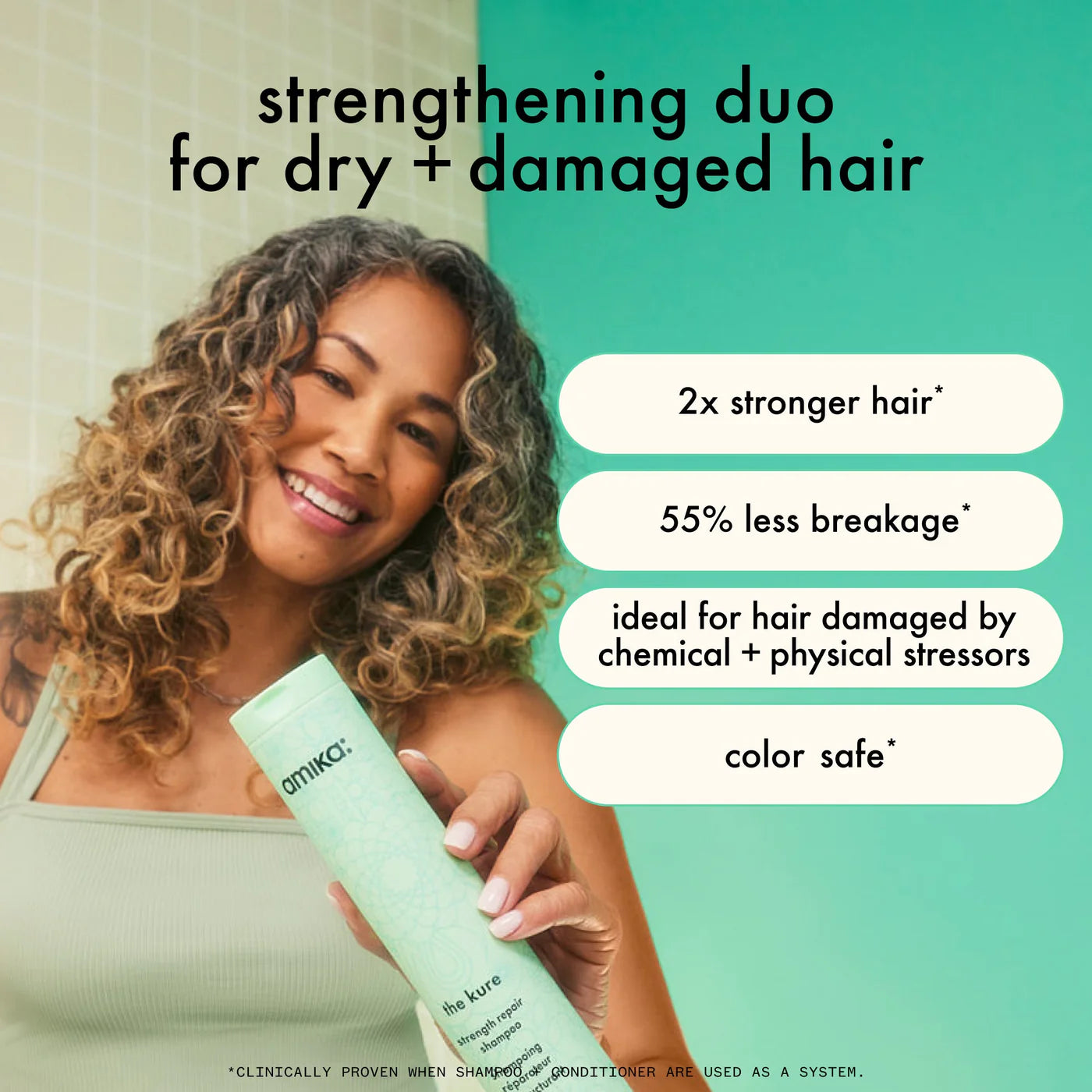 amika mane menders strength repair wash + care set