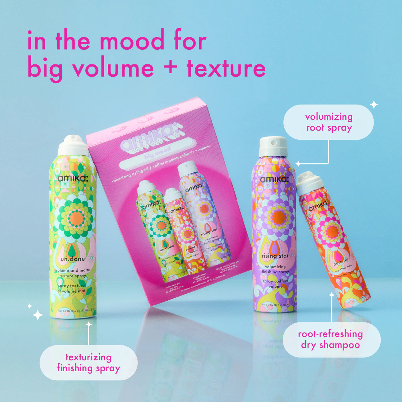 amika big mood volumizing styling set