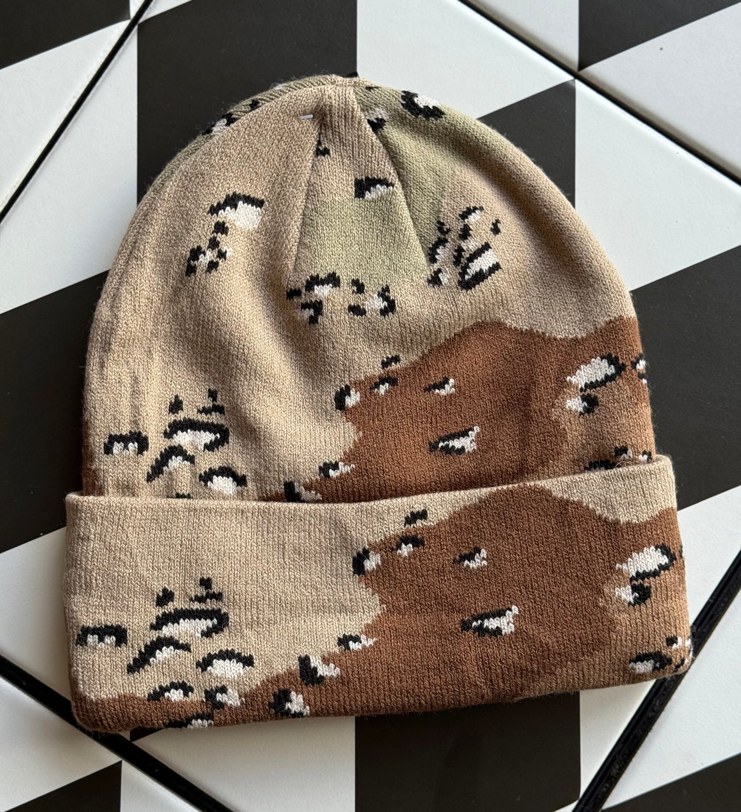 Camouflage Patterns Cuff Knitted Beanie - * Multiple Colors *