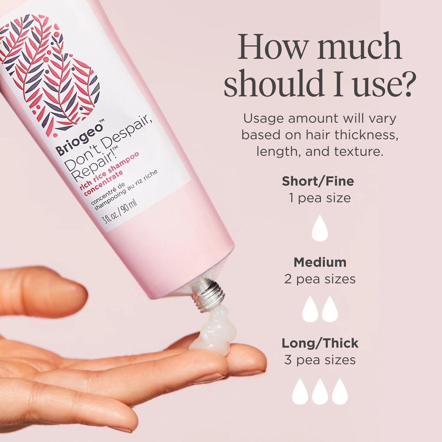 Briogeo Don't Despair, Repair!™ Rice Protein + Algae Rich Rice Water Shampoo Concentrate with Key
