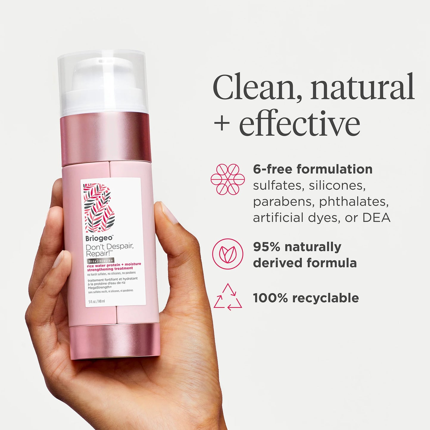 Briogeo Don't Despair, Repair!™ Rice Water MegaStrength+ Protein + Moisture Strengthening Treatment