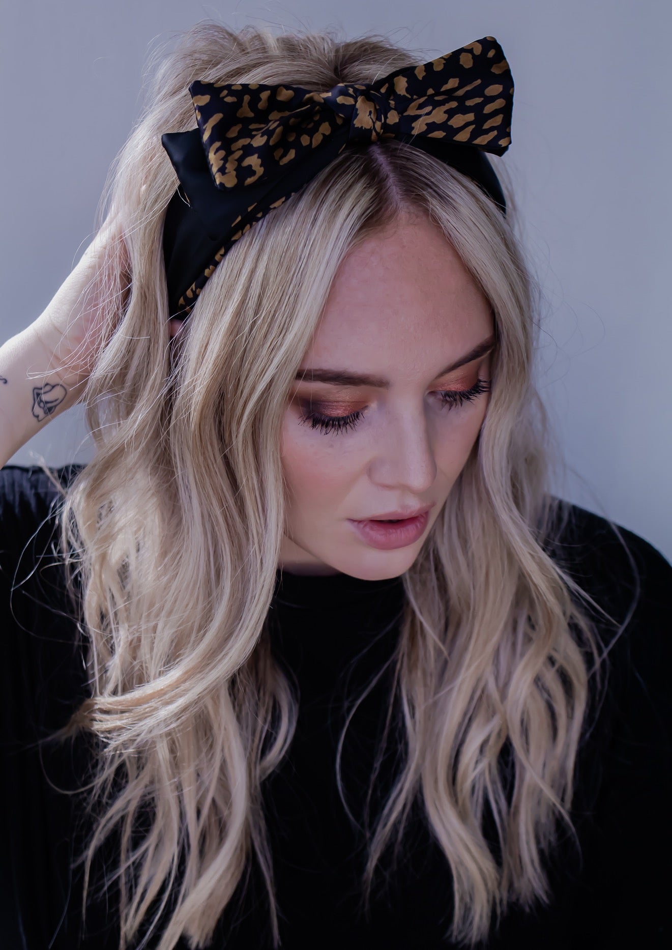 Cheetah Double Bow Headbands