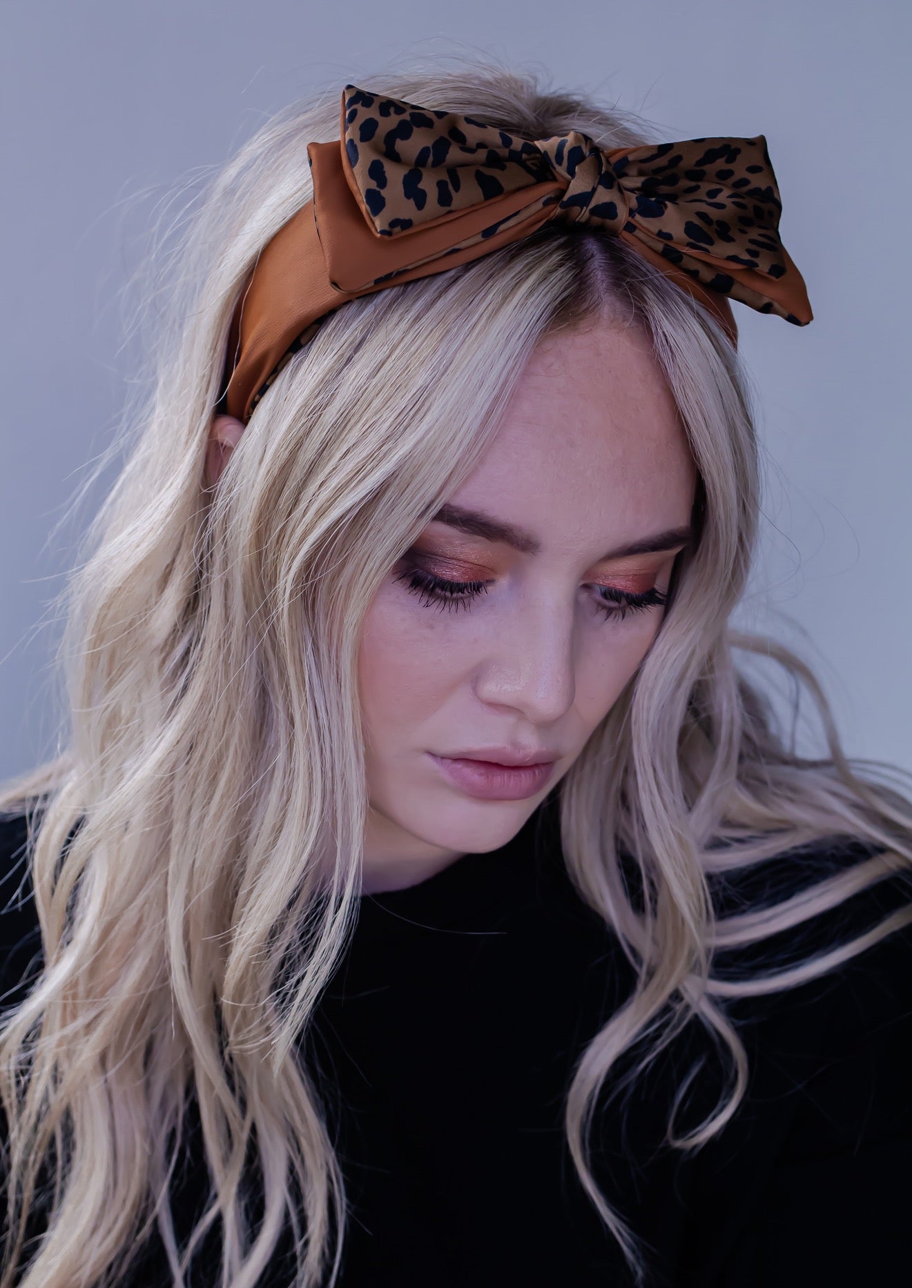 Cheetah Double Bow Headbands