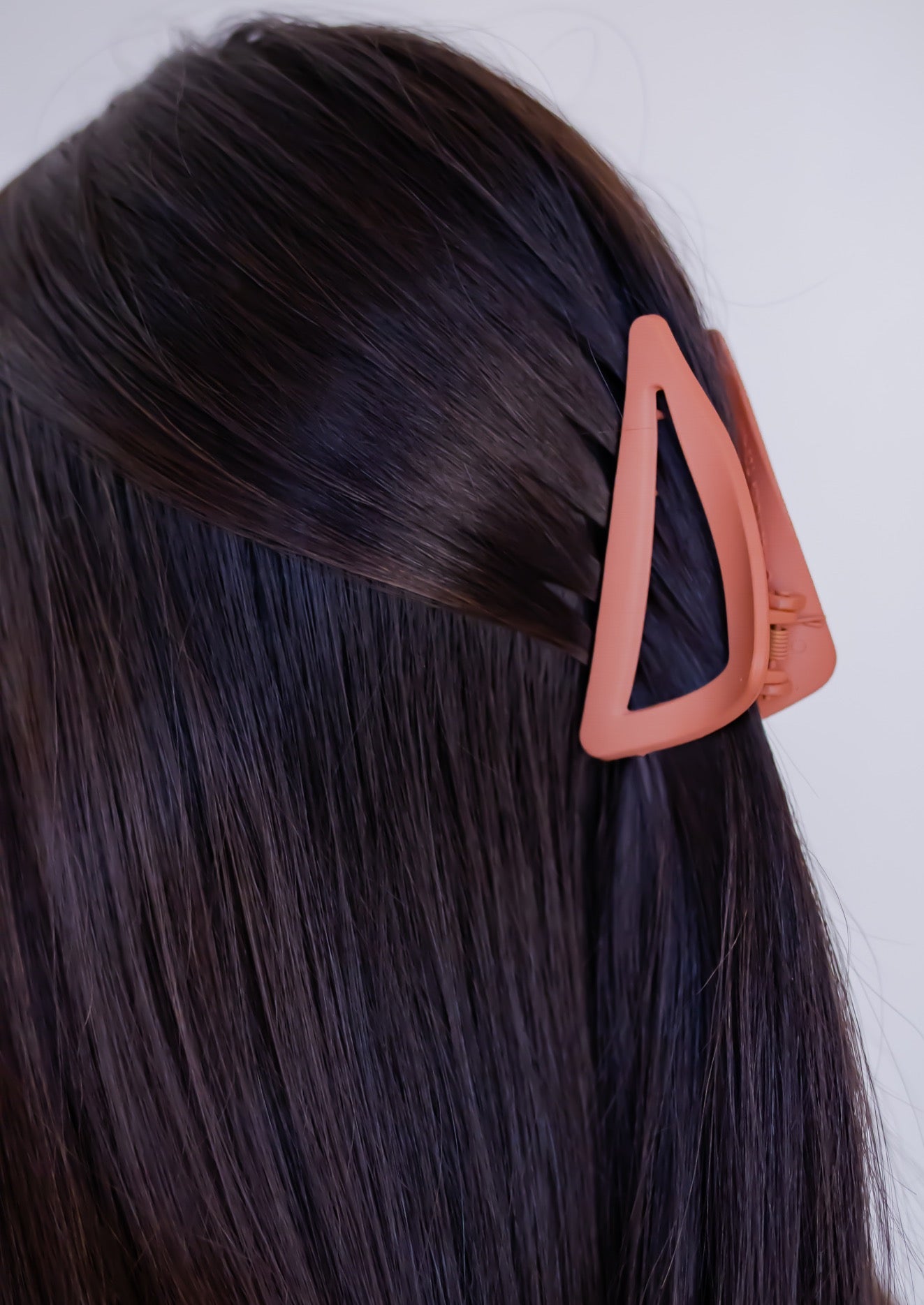 Matte Triangle Alligator Clip Set *Orange & Bali Blue*