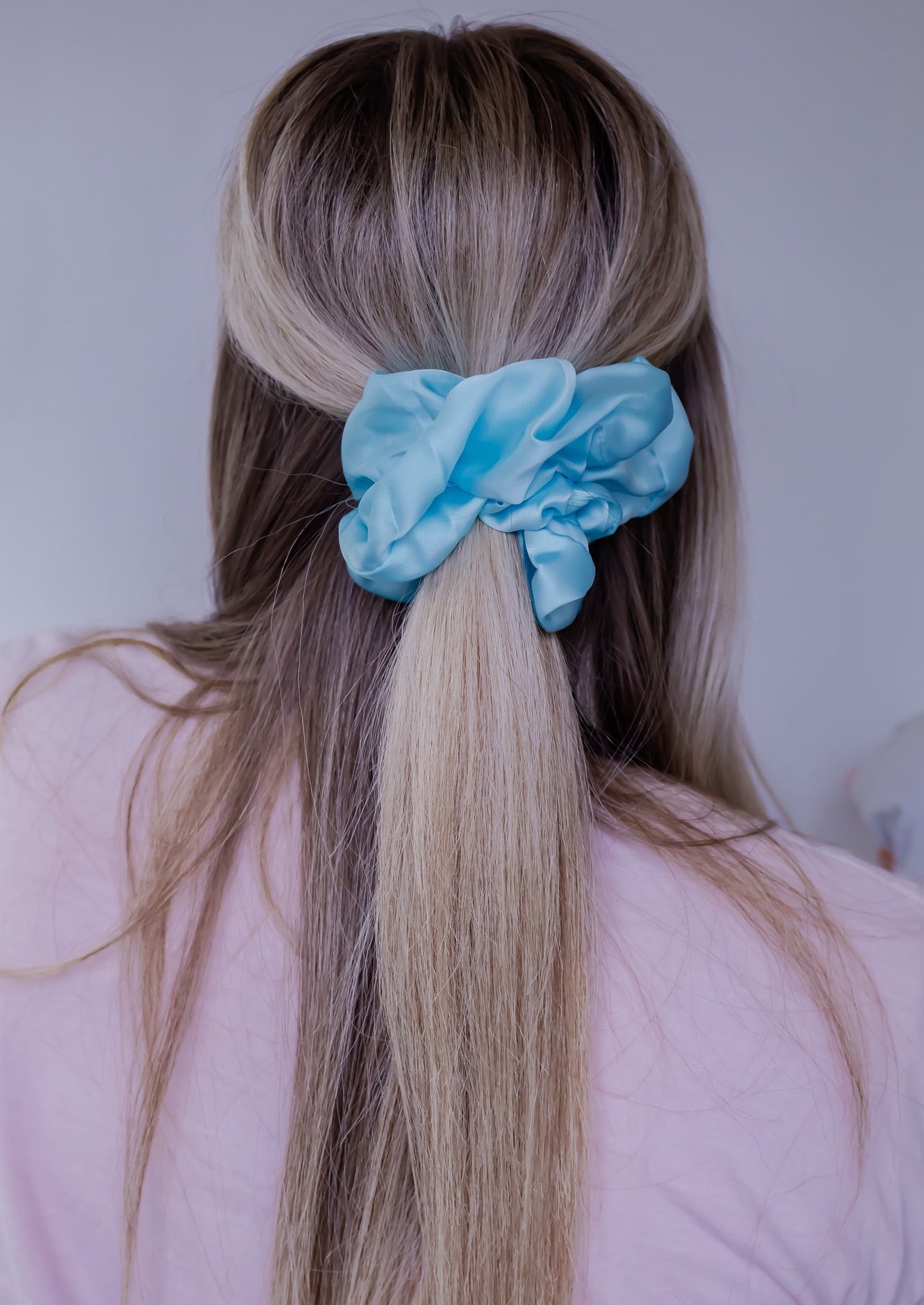 Silk Jumbo Scrunchie *Spring Collection* - Bright Blue