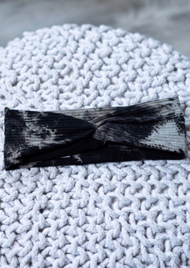 Exclusive Ribbed Tie Dye Neutral Headbands