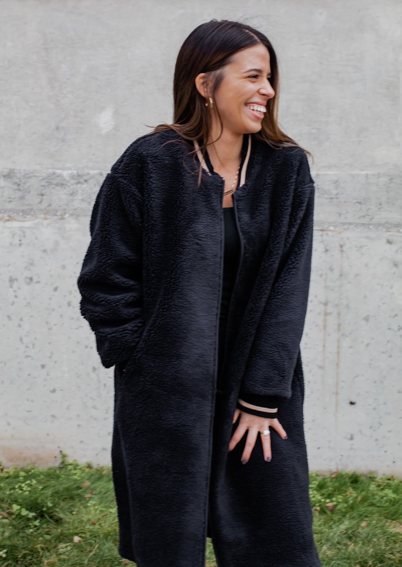 Bad Bitch Longline Teddy Zip Up (Kenzies Pick)