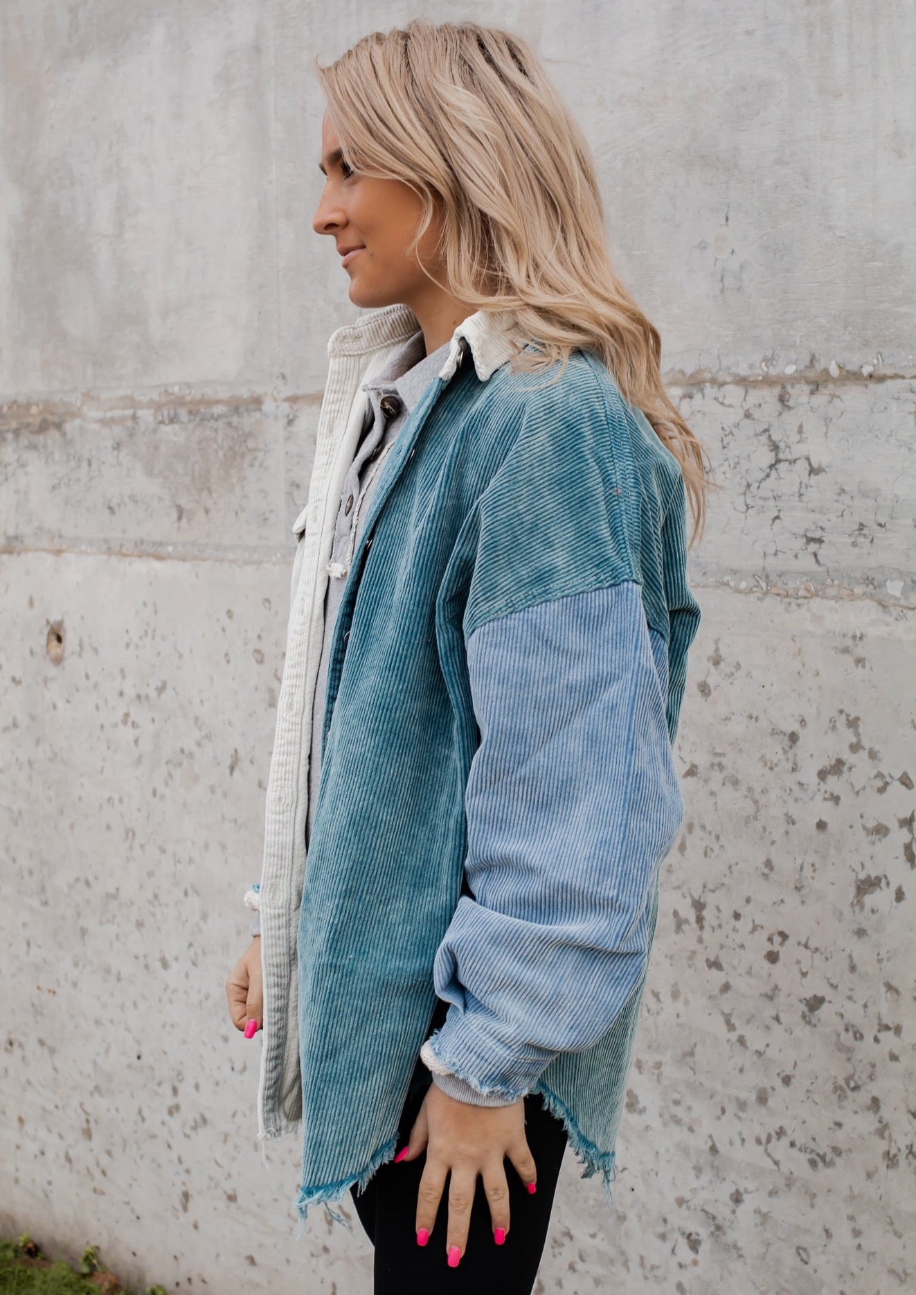 Coolest Girl On The Block Corduroy Jacket *Blues*