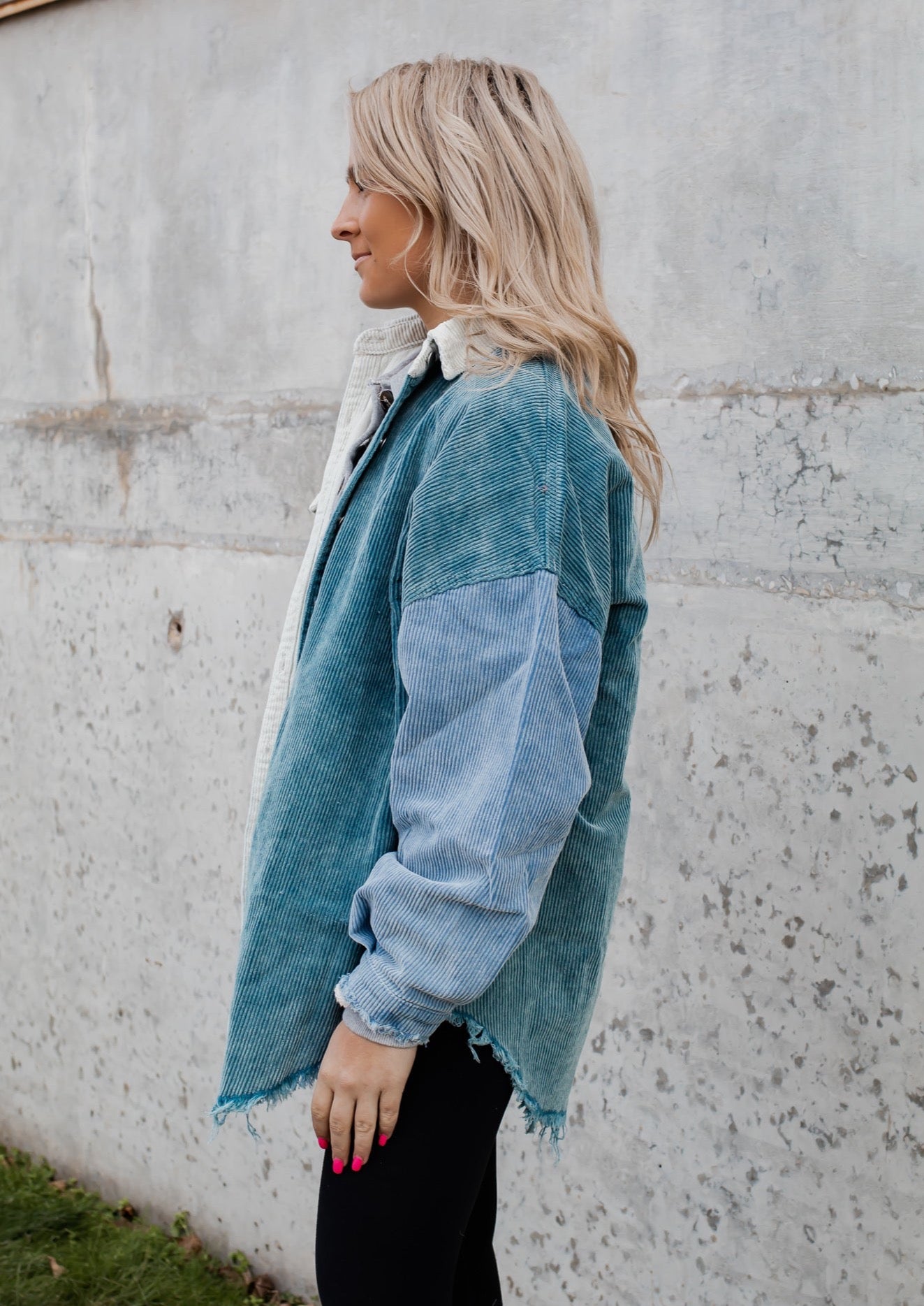Coolest Girl On The Block Corduroy Jacket *Blues*
