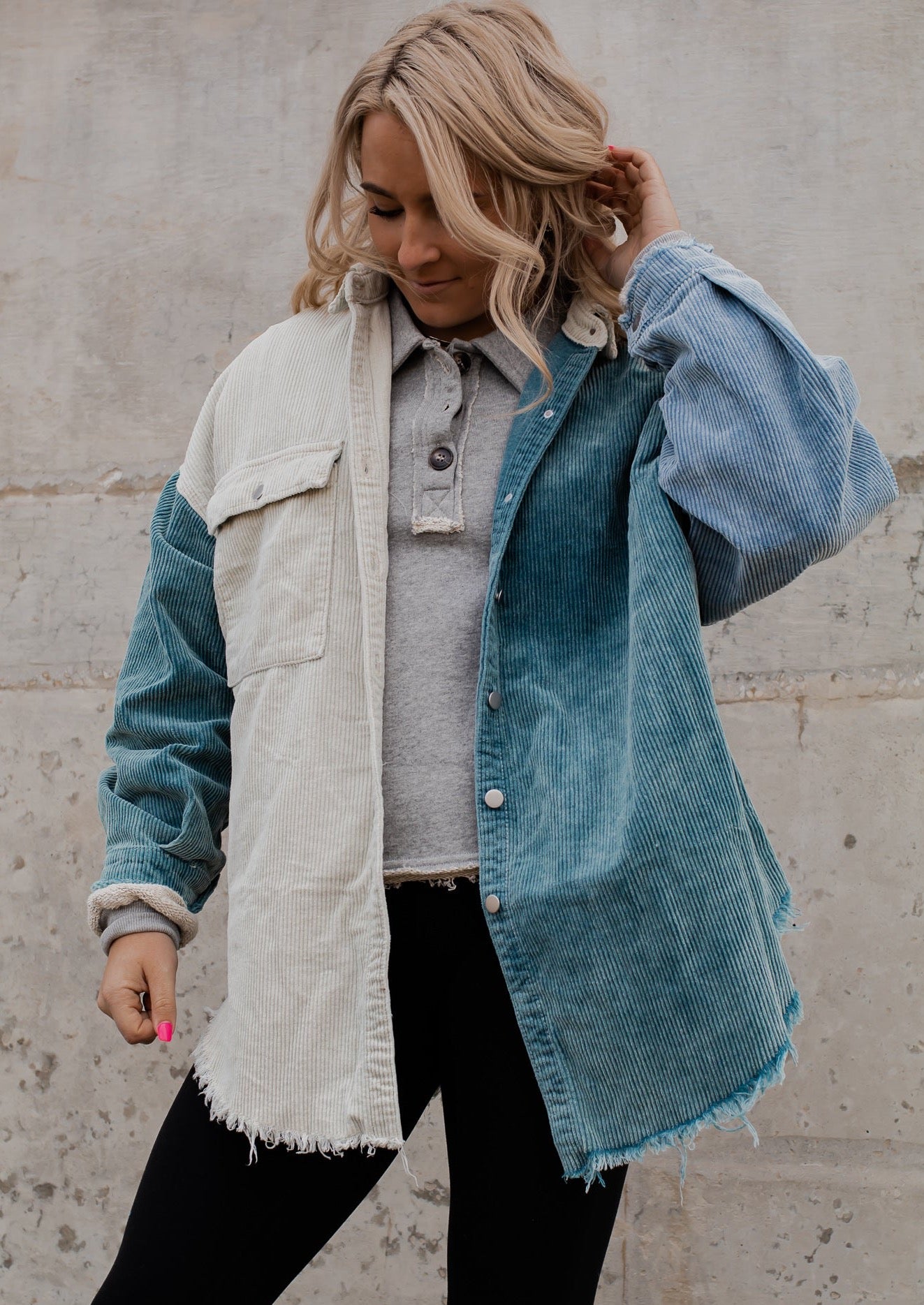 Coolest Girl On The Block Corduroy Jacket *Blues*