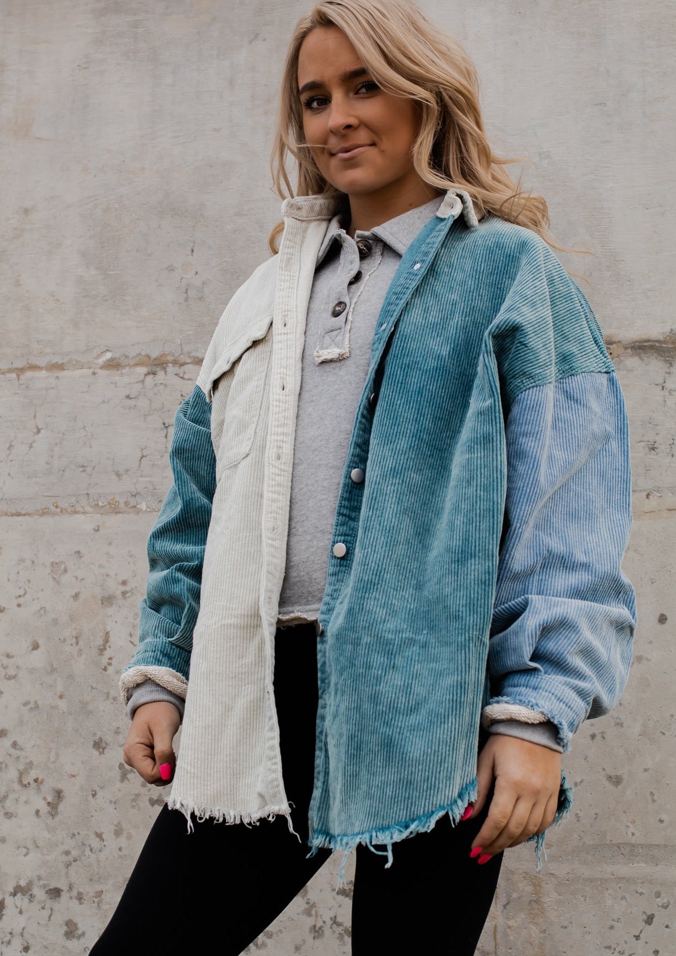 Coolest Girl On The Block Corduroy Jacket *Blues*