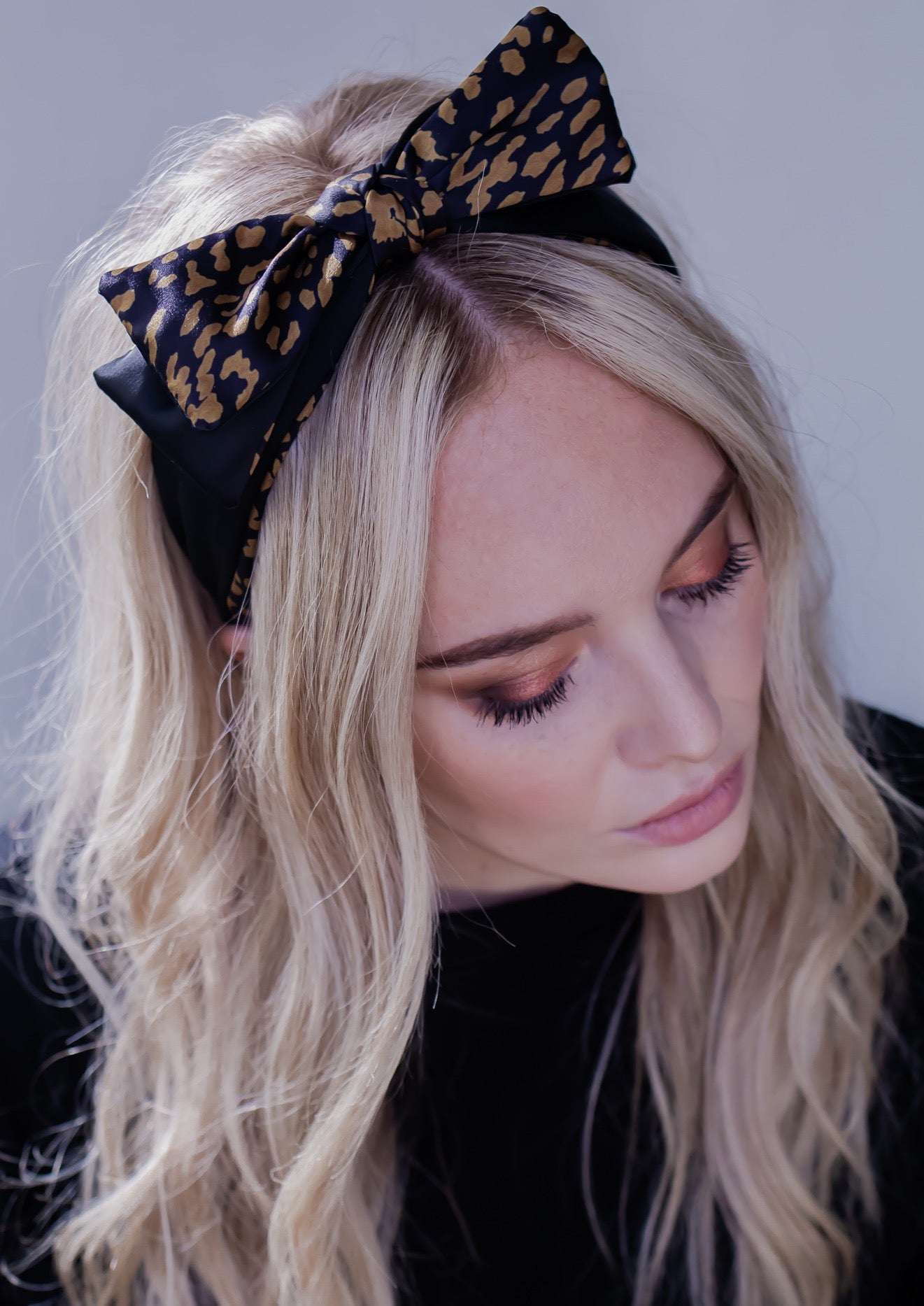 Cheetah Double Bow Headbands