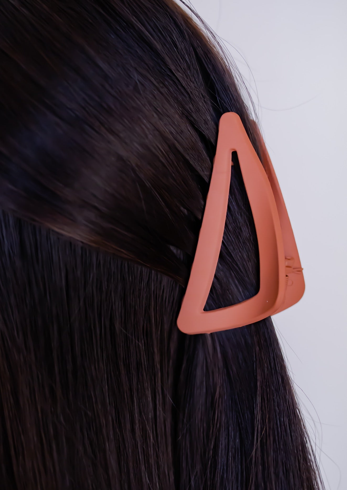 Matte Triangle Alligator Clip Set *Orange & Bali Blue*