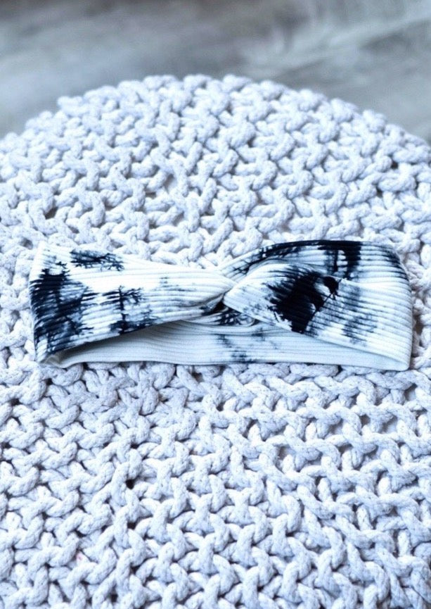 Exclusive Ribbed Tie Dye Neutral Headbands