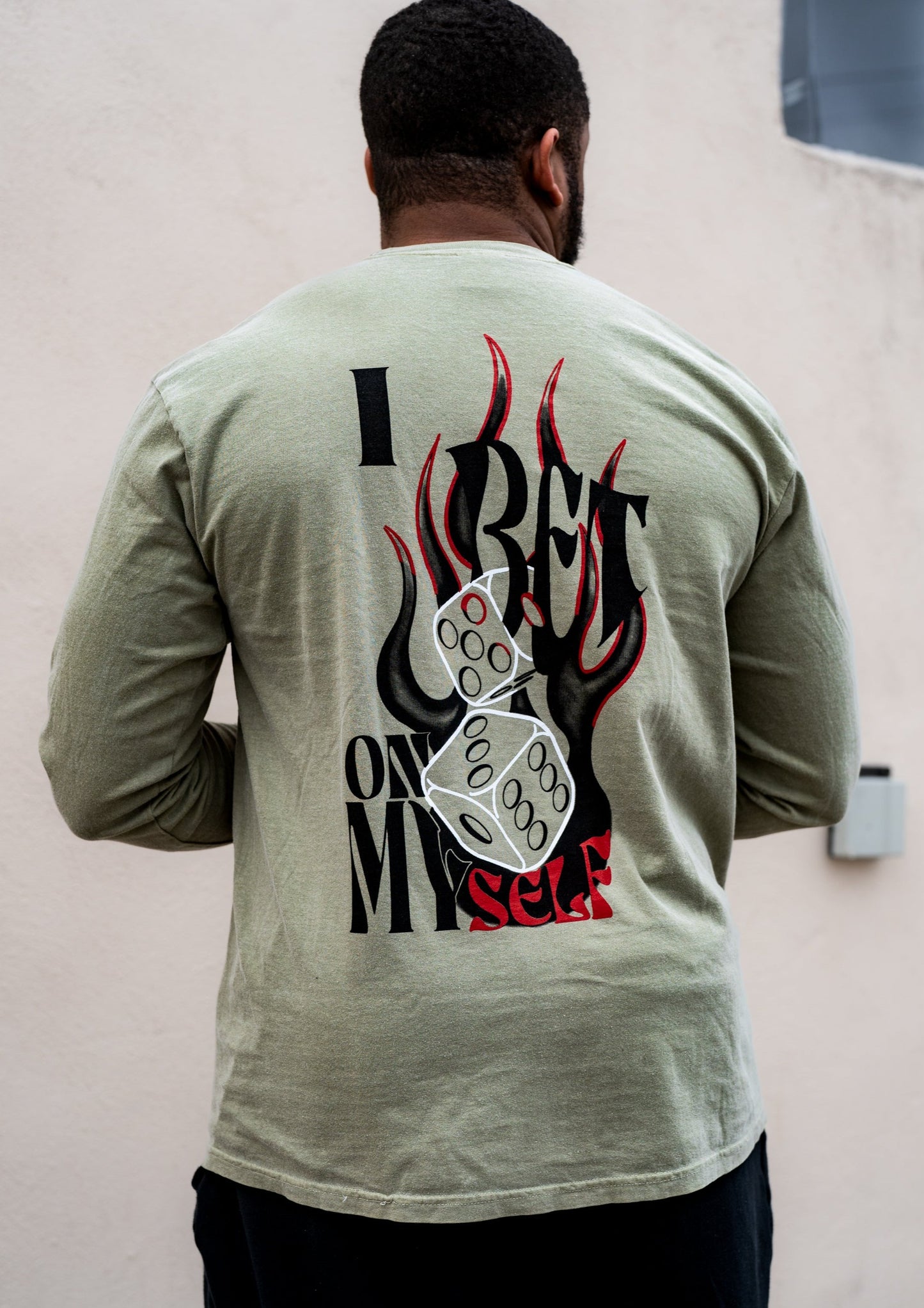 Fred Original Design I bet On Myself Long Sleeve tee
