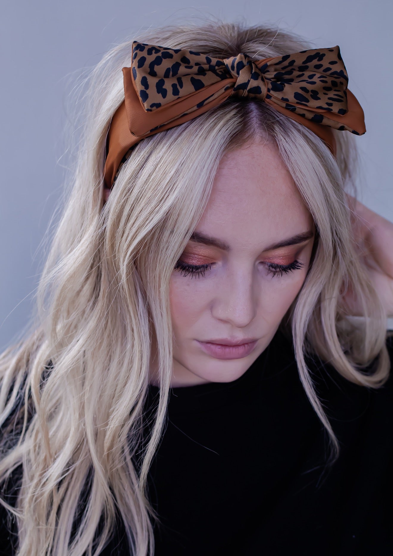 Cheetah Double Bow Headbands
