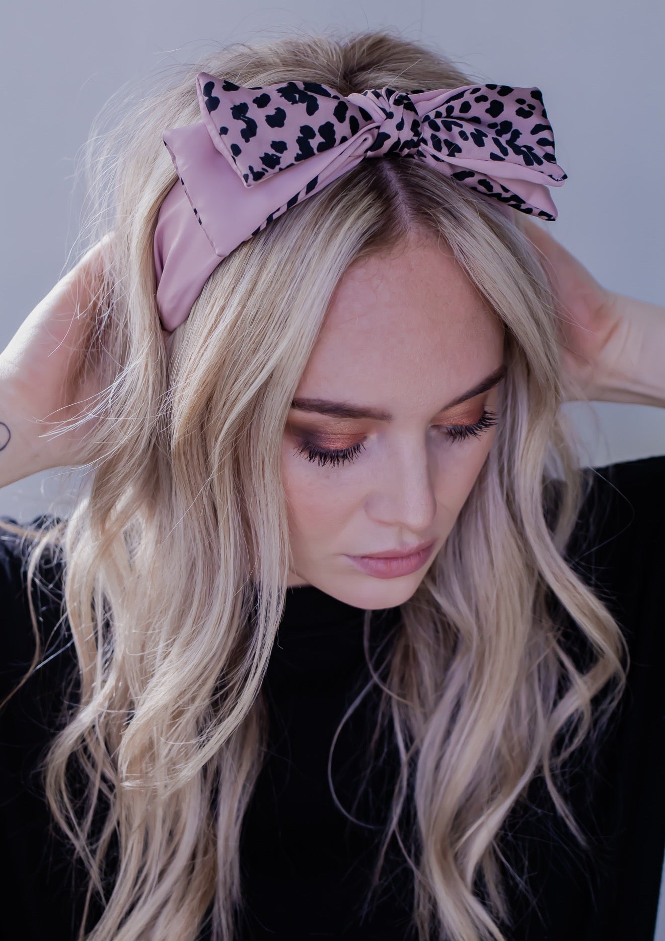 Cheetah Double Bow Headbands
