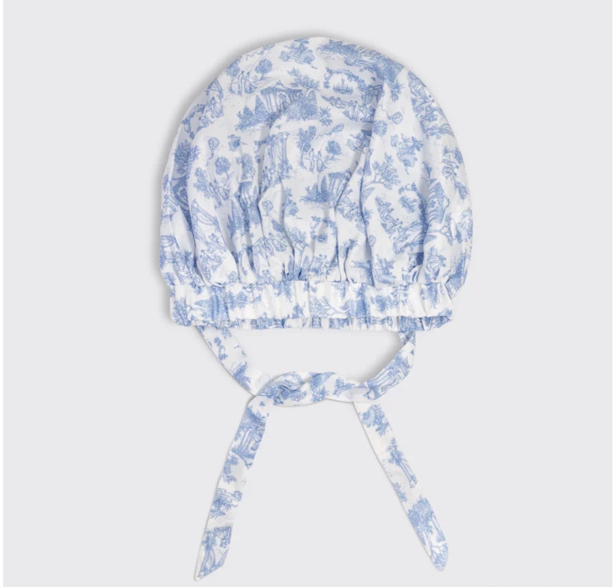 Bridgerton x Kitsch Breathable Satin Bonnet in Garden Toile
