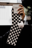 Best Black Checker Crew Sock (one size)