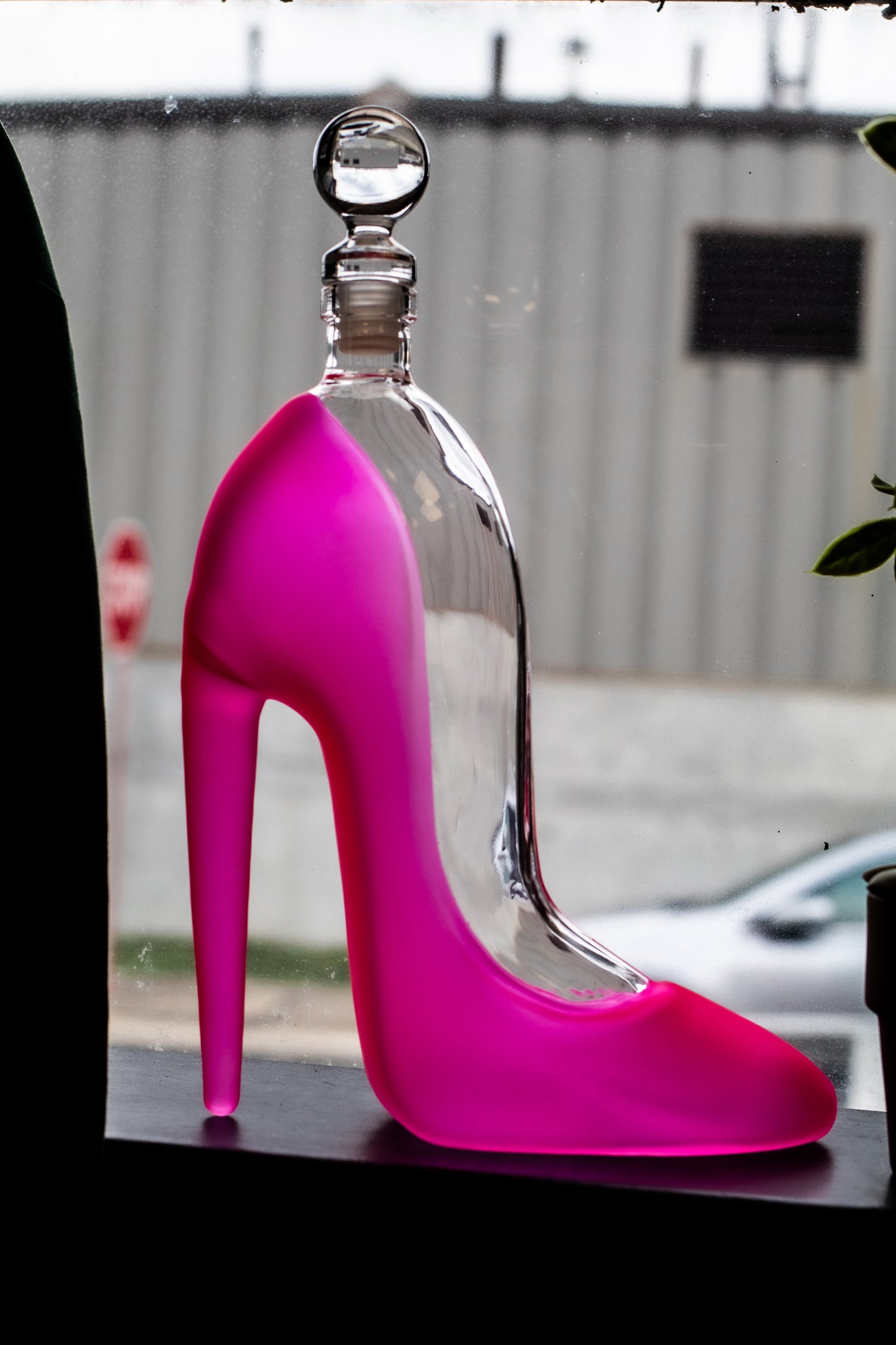 Runway Pink High Heel Crystal Decanter *Engraving optional*