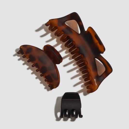 Recycled Plastic Assorted Claw Clips 3pc - Jumbo
