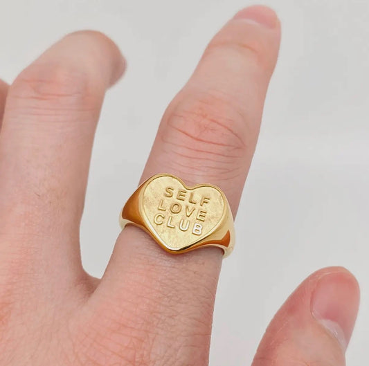 Self Love Club Heart-Shaped Ring - * Multiple Sizes *