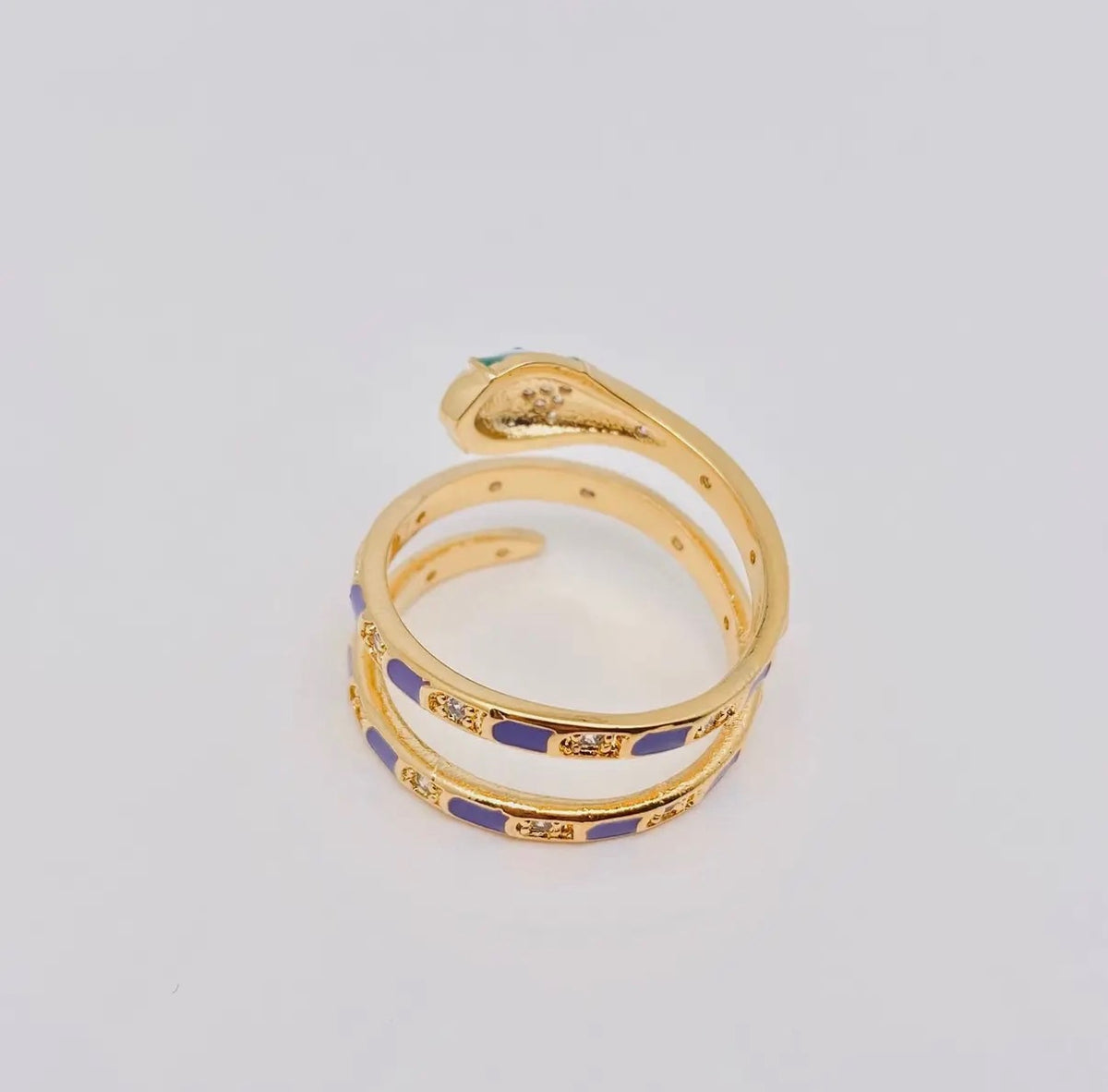 Golden Serpent Adjustable Ring