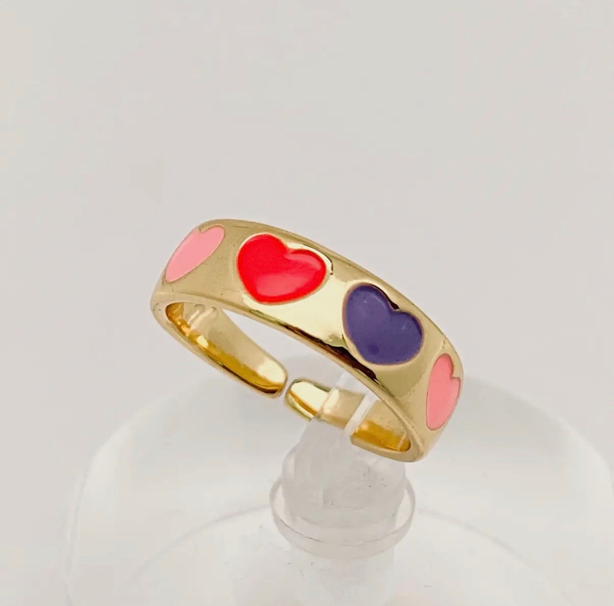 Color Pop Love Adjustable Ring Collection