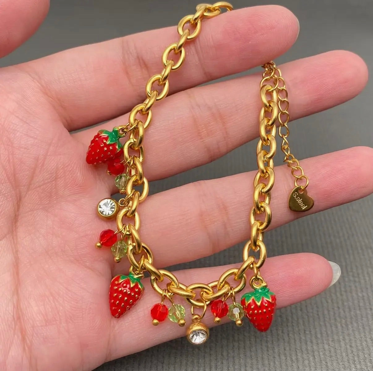 Berry Cute Charm Bracelet